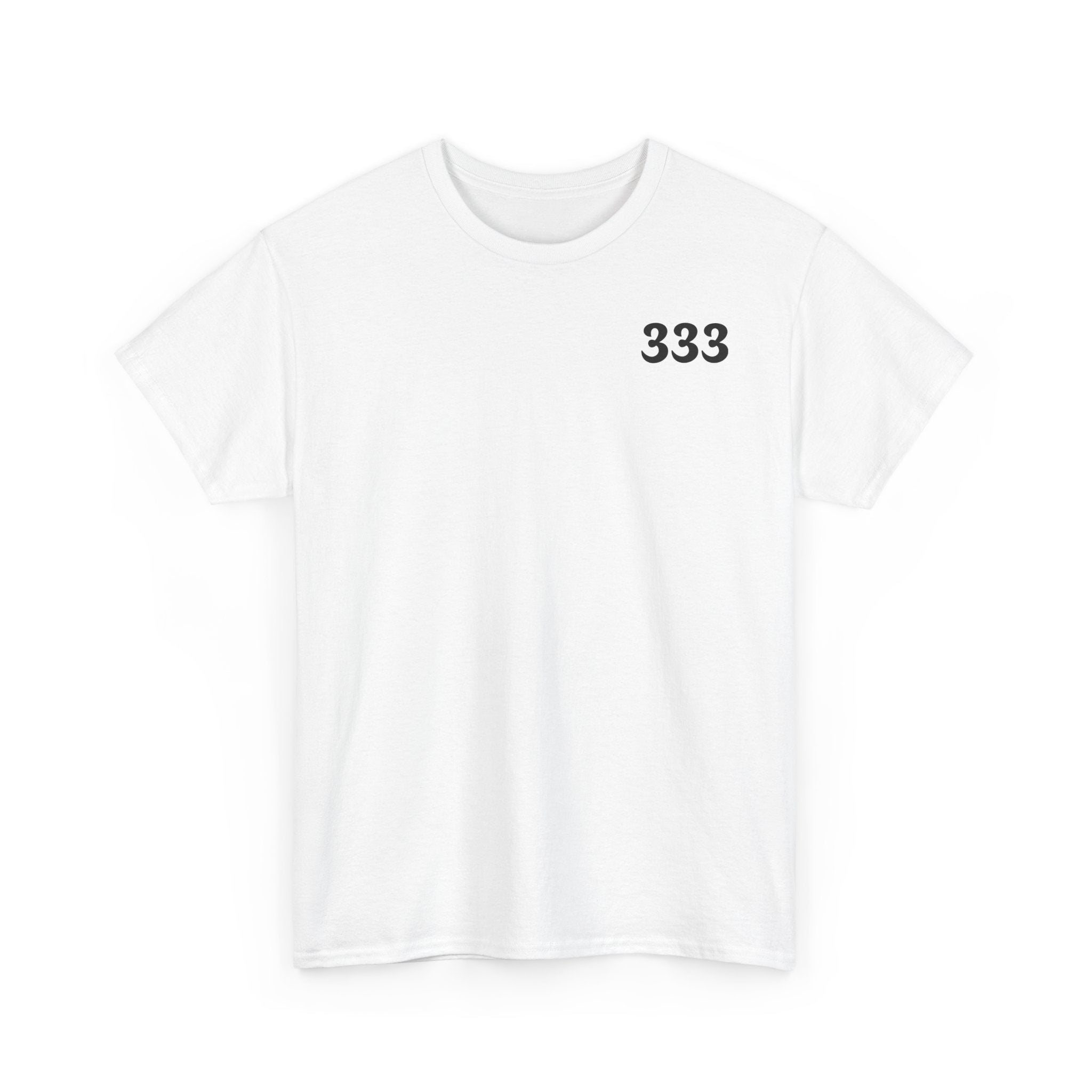 T-Shirt — Minimal '333' Chest Print Tee, Clean Everyday Streetwear