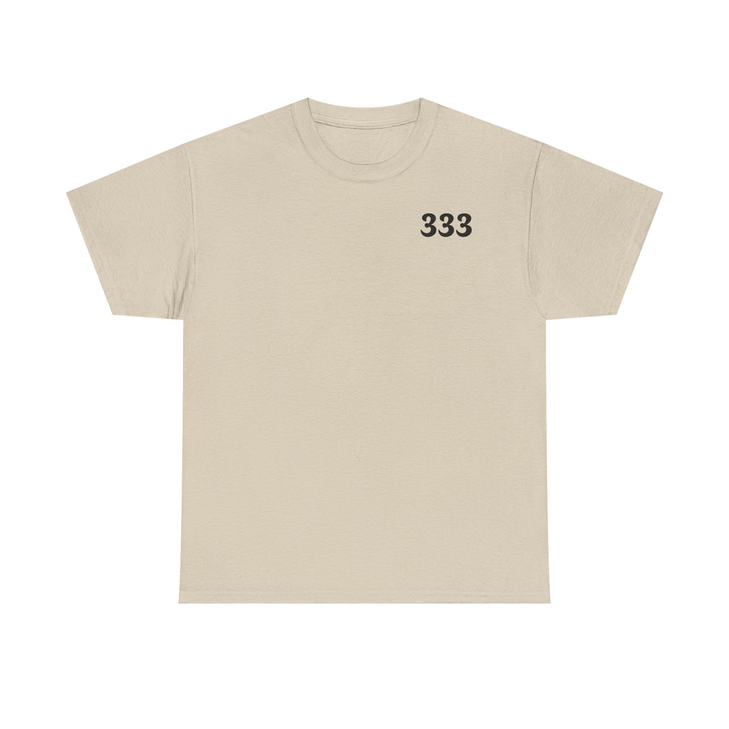 T-Shirt — Minimal '333' Chest Print Tee, Clean Everyday Streetwear