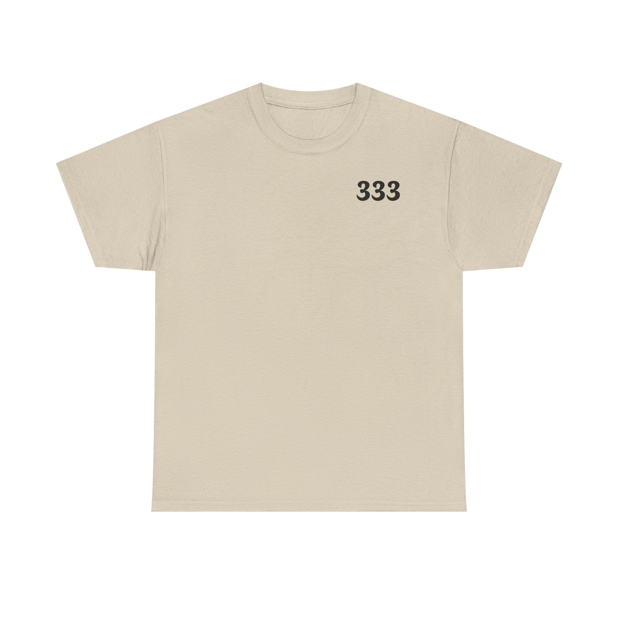 T-Shirt — Minimal '333' Chest Print Tee, Clean Everyday Streetwear