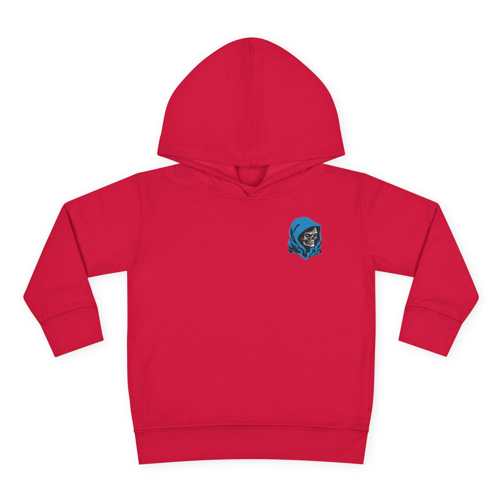 Toddler Hoodie with Blue Hooded Skull Graphic — Cute Edgy Kids Pullover