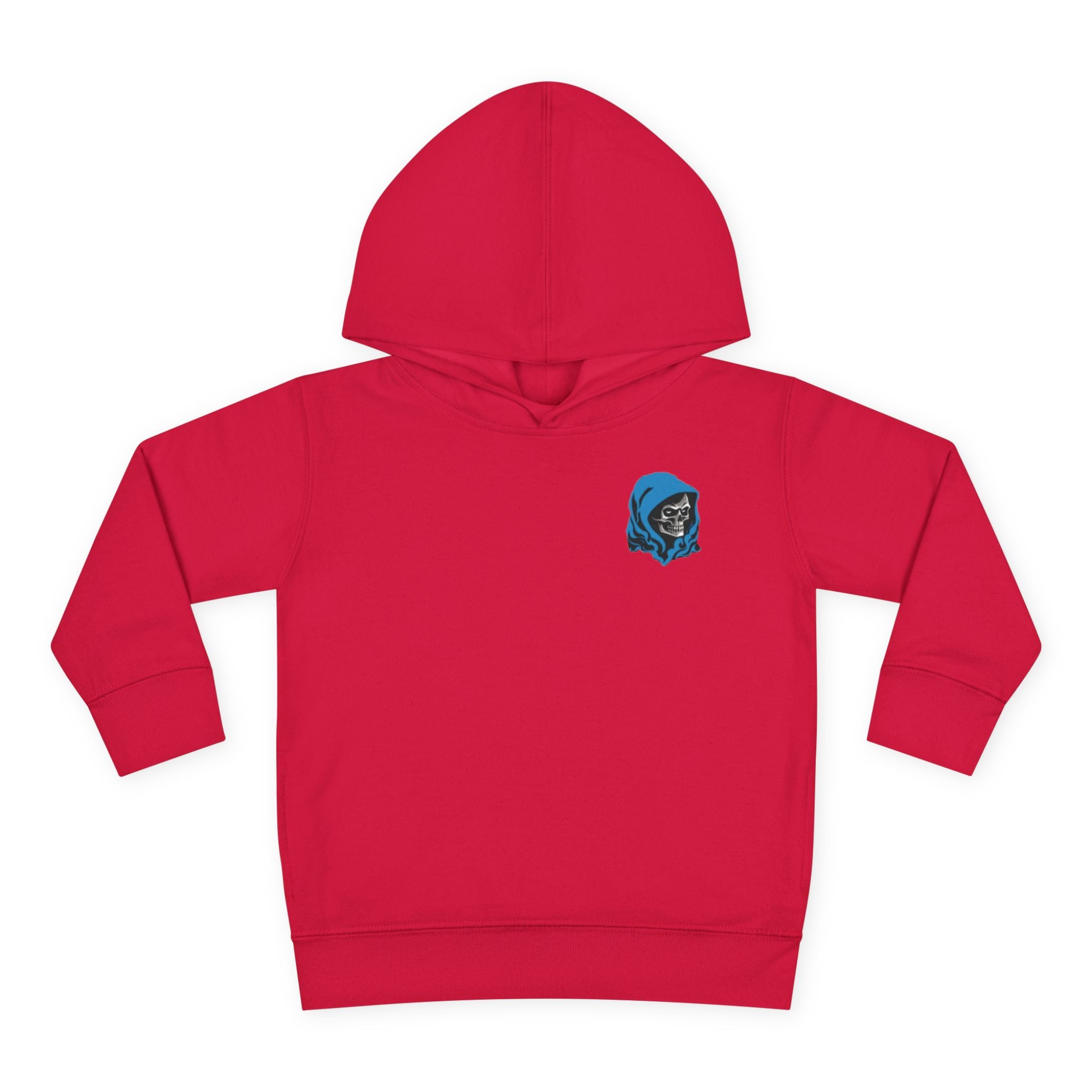 Toddler Hoodie with Blue Hooded Skull Graphic — Cute Edgy Kids Pullover