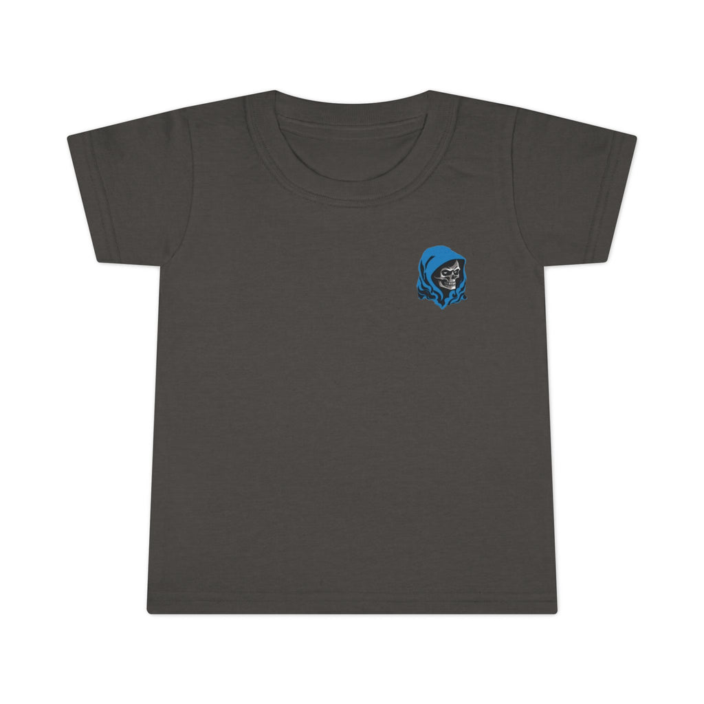 Toddler T-Shirt — Blue Hooded Skull Graphic Cute Punk Tee