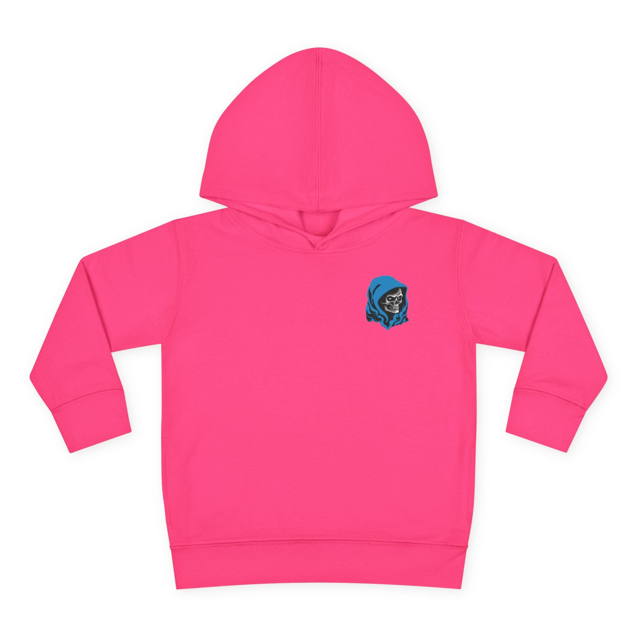Toddler Hoodie with Blue Hooded Skull Graphic — Cute Edgy Kids Pullover