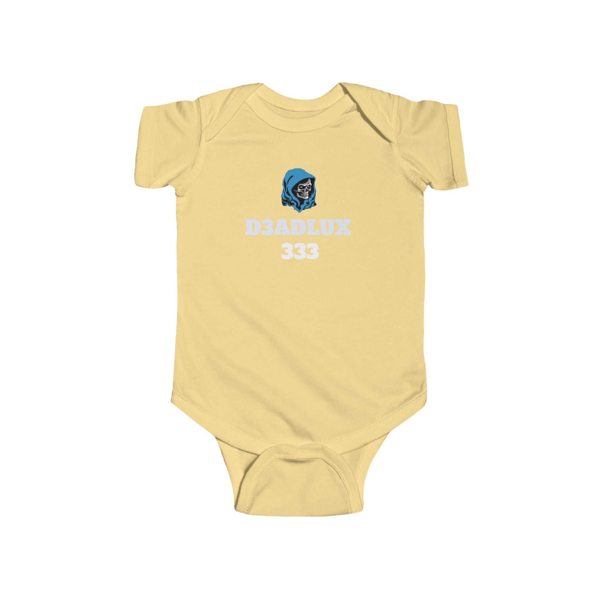 Infant Bodysuit with 'D3BDLUX 333' Gamer Logo — Baby Onesie