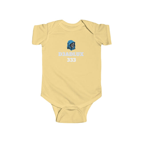 Infant Bodysuit with 'D3BDLUX 333' Gamer Logo — Baby Onesie