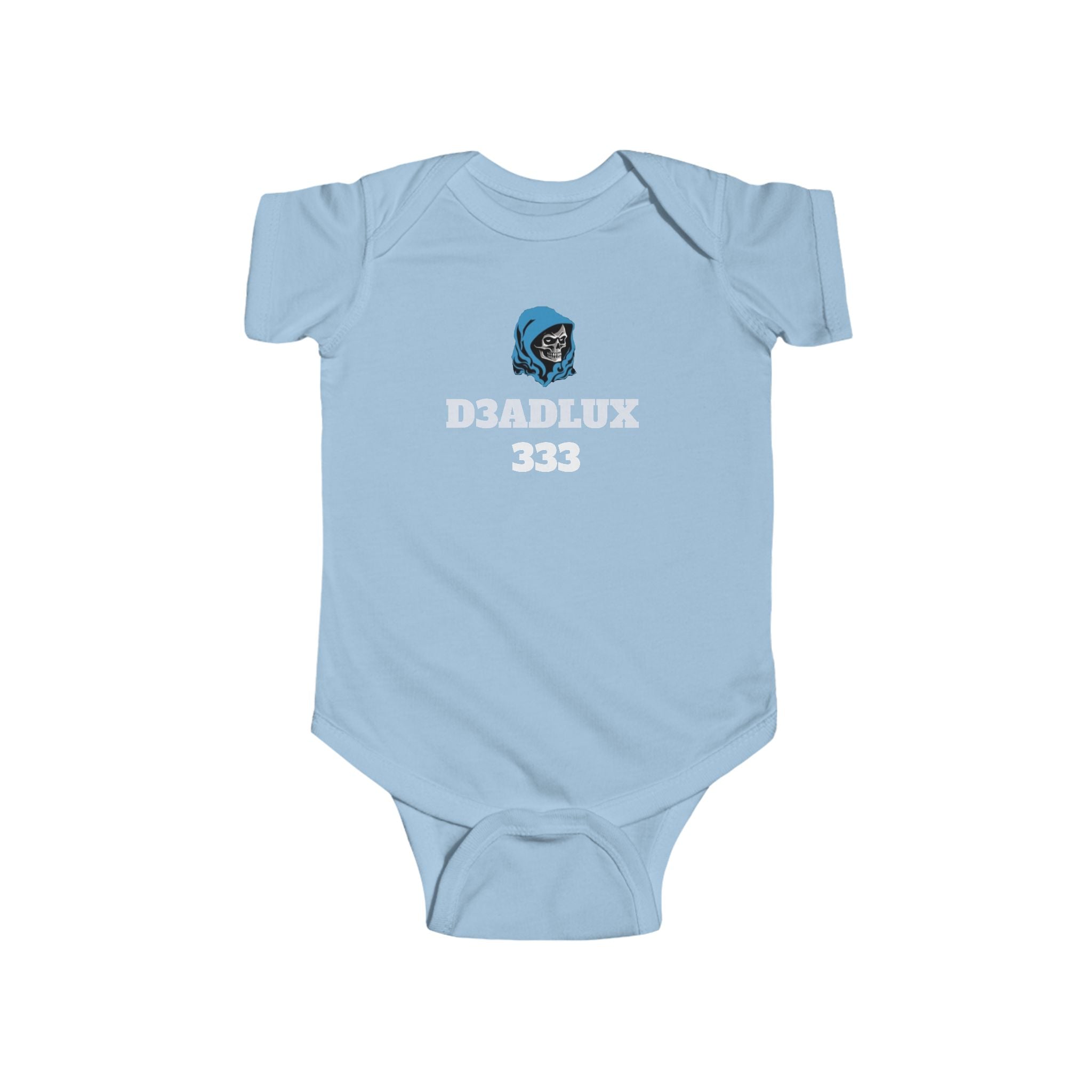 Infant Bodysuit with 'D3BDLUX 333' Gamer Logo — Baby Onesie