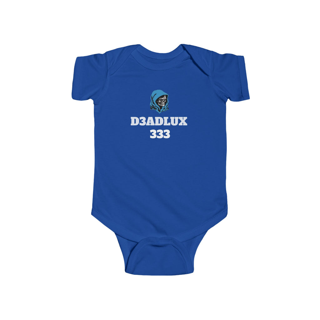 Infant Bodysuit with 'D3BDLUX 333' Gamer Logo — Baby Onesie