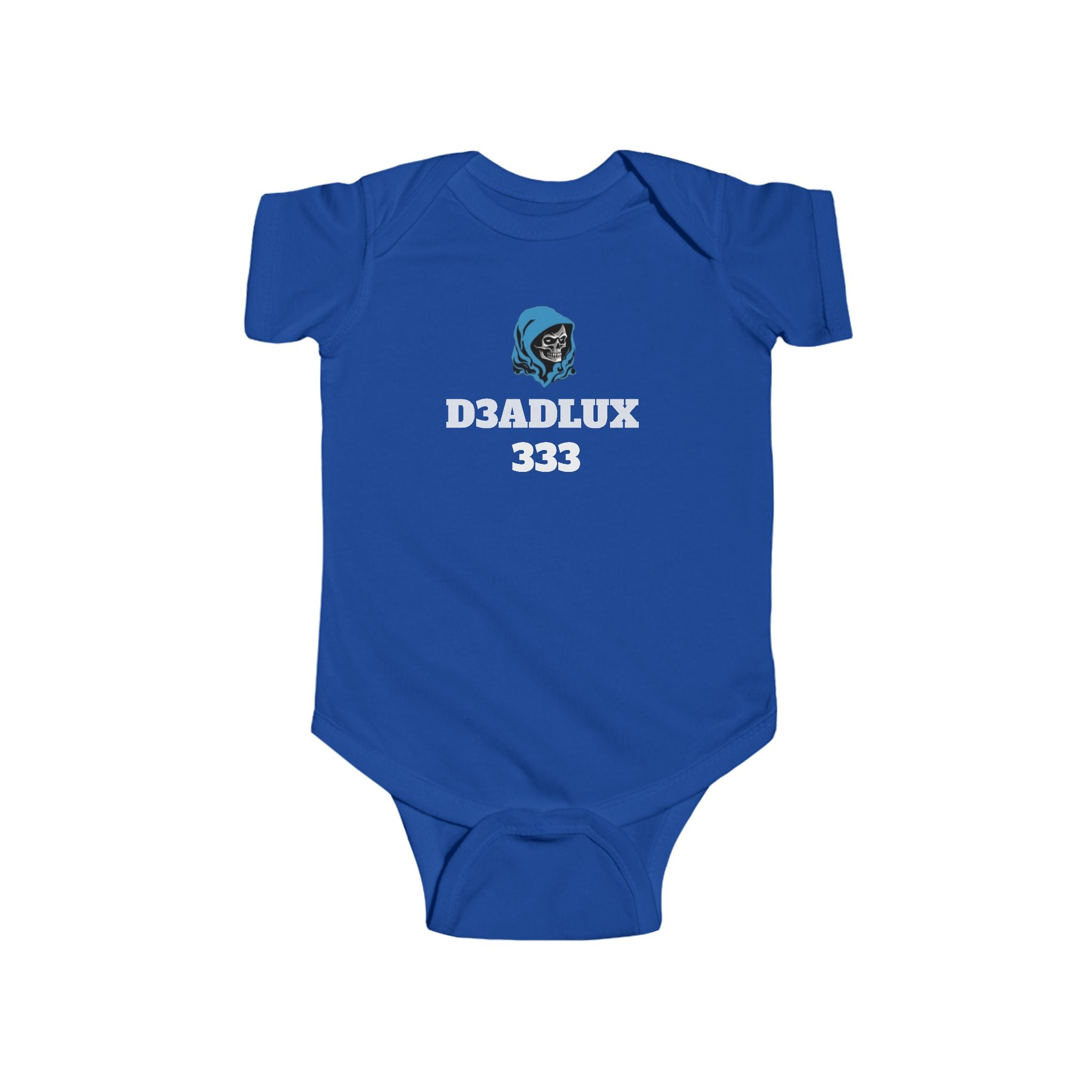 Infant Bodysuit with 'D3BDLUX 333' Gamer Logo — Baby Onesie