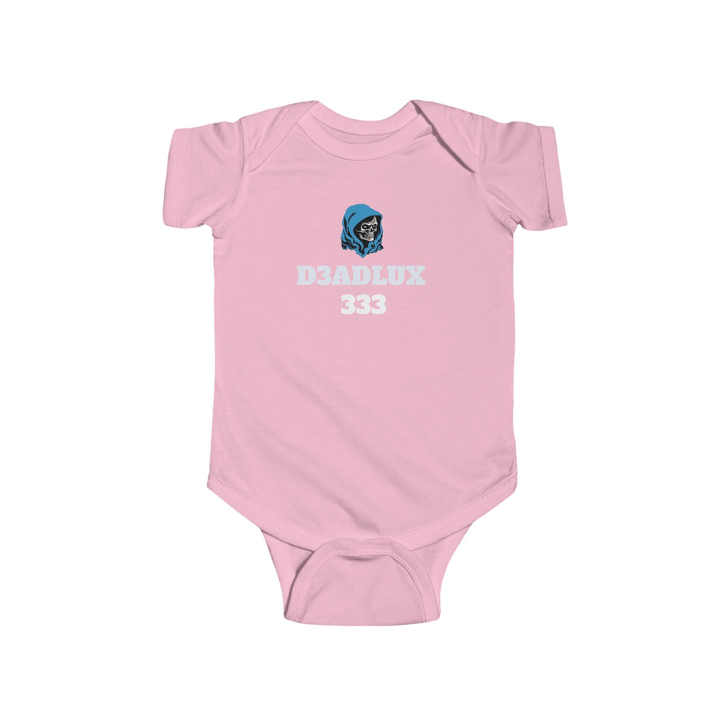 Infant Bodysuit with 'D3BDLUX 333' Gamer Logo — Baby Onesie