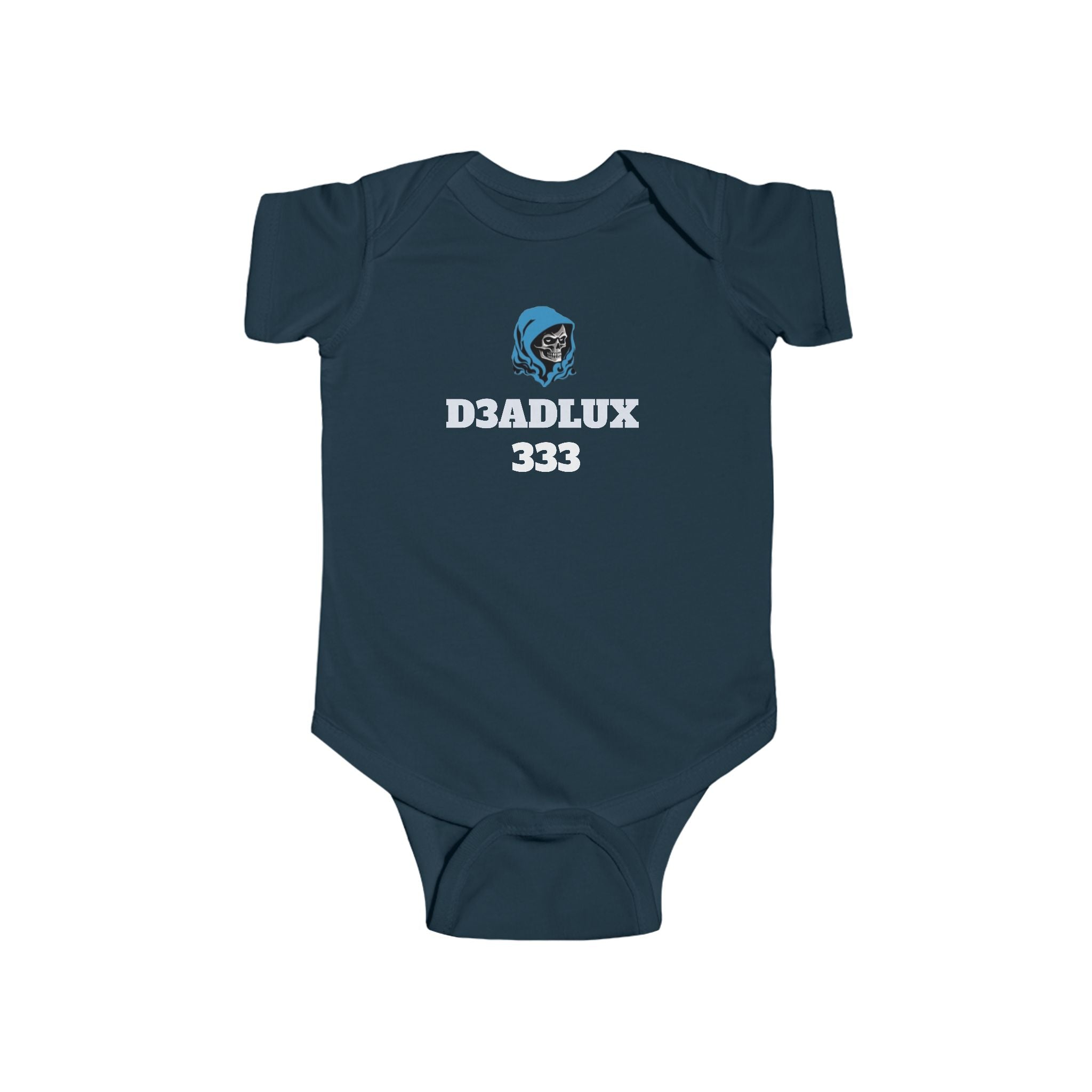 Infant Bodysuit with 'D3BDLUX 333' Gamer Logo — Baby Onesie