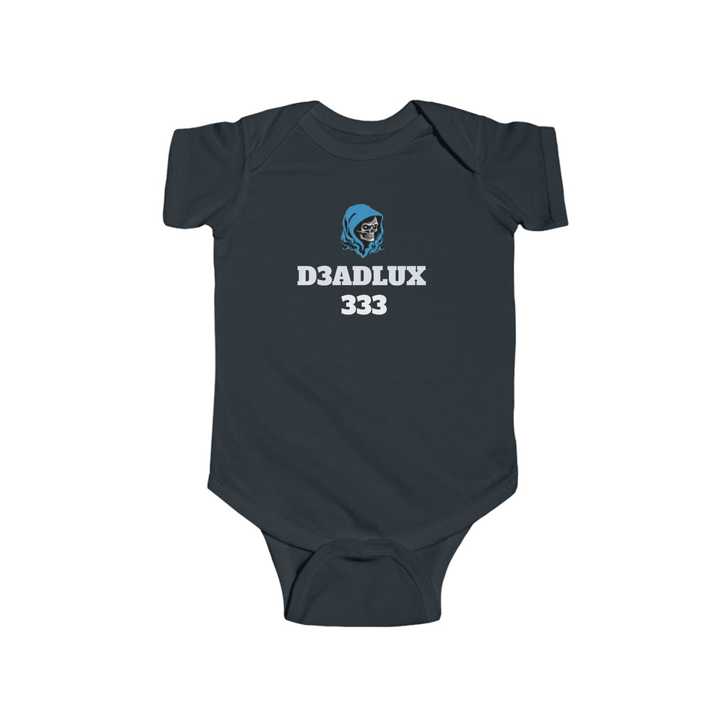 Infant Bodysuit with 'D3BDLUX 333' Gamer Logo — Baby Onesie