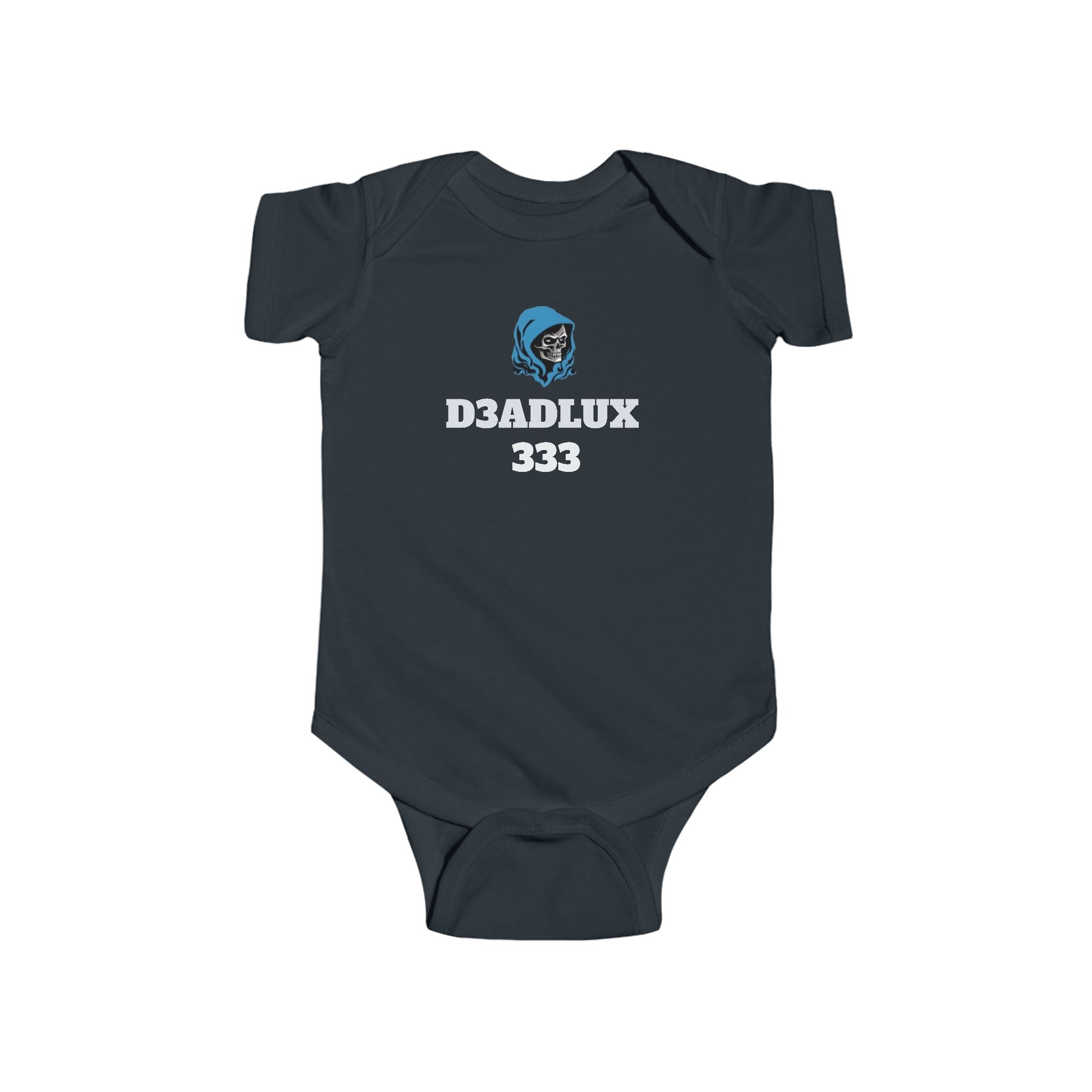 Infant Bodysuit with 'D3BDLUX 333' Gamer Logo — Baby Onesie