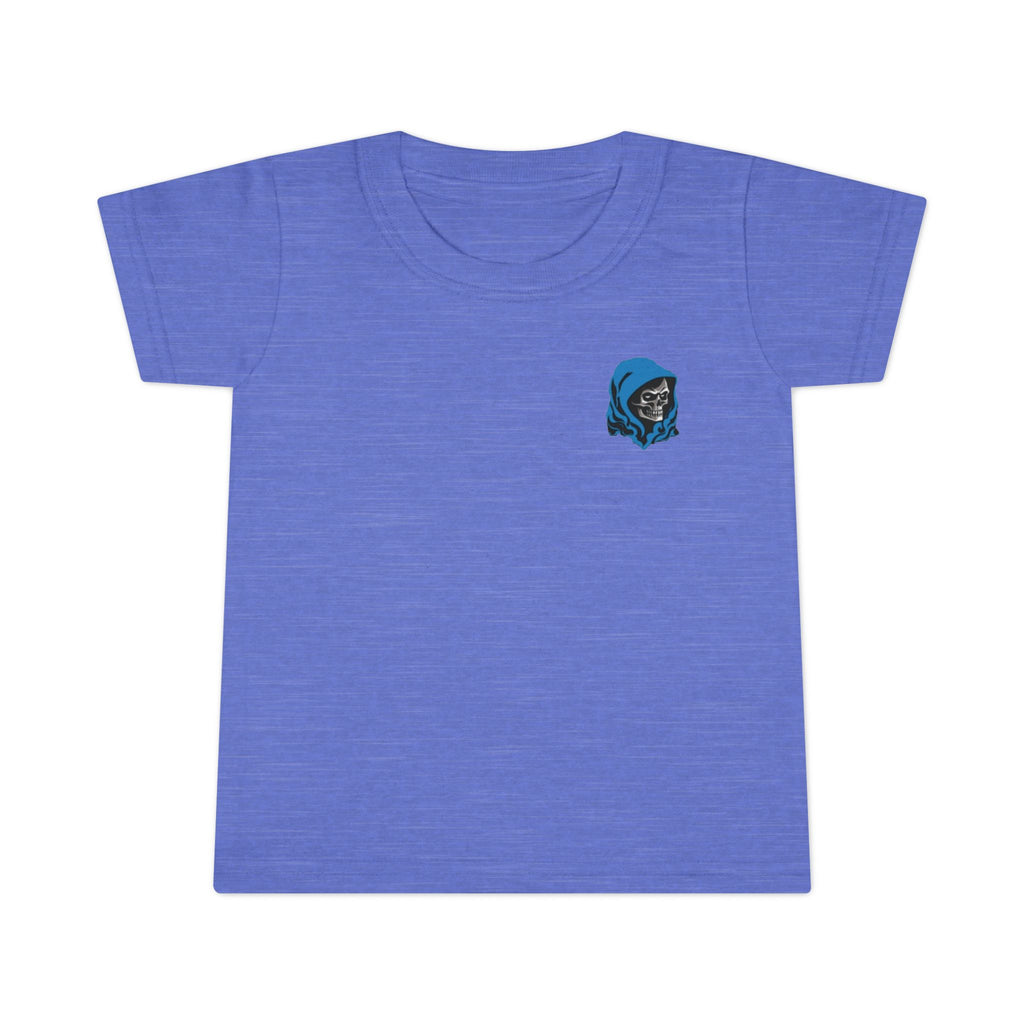 Toddler T-Shirt — Blue Hooded Skull Graphic Cute Punk Tee
