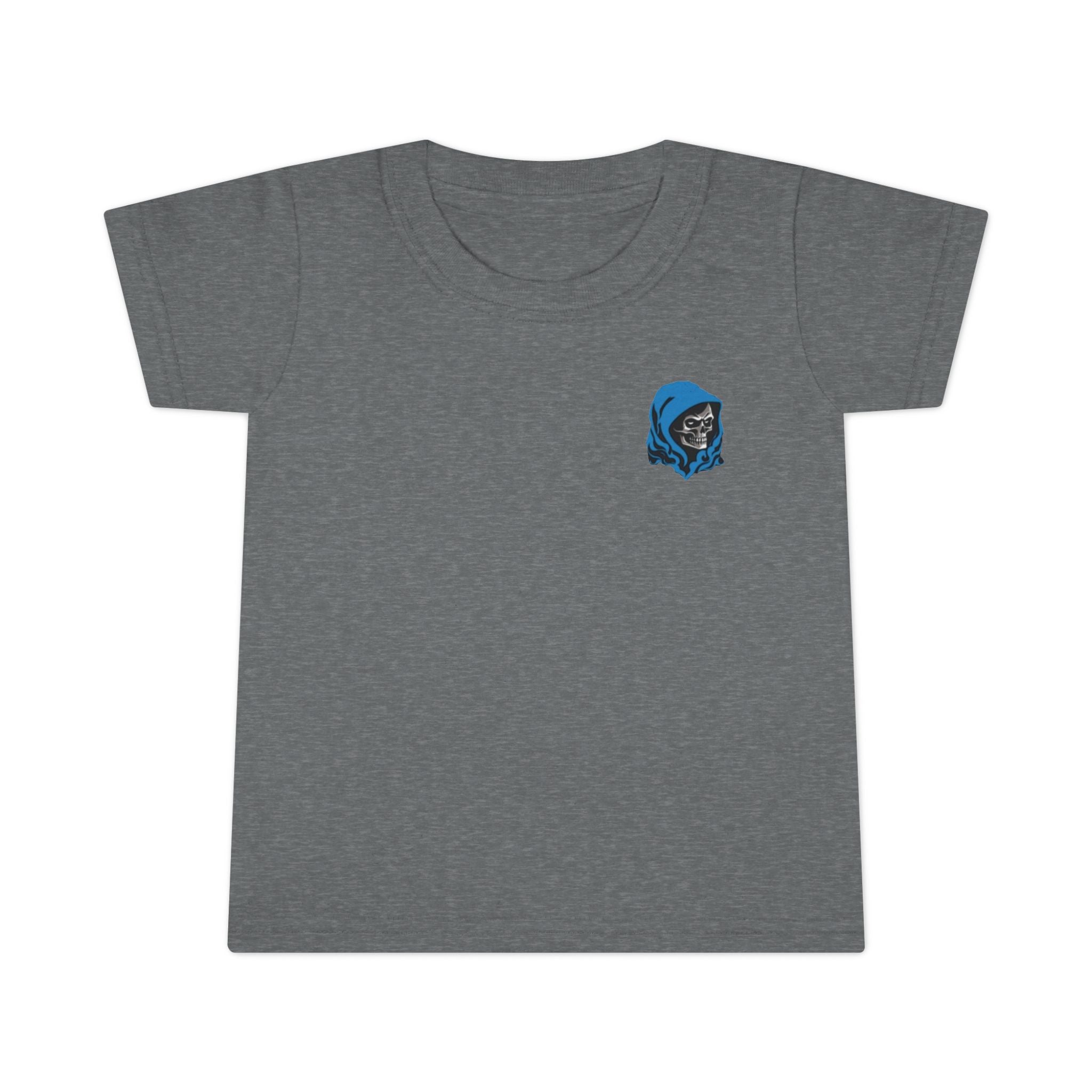 Toddler T-Shirt — Blue Hooded Skull Graphic Cute Punk Tee