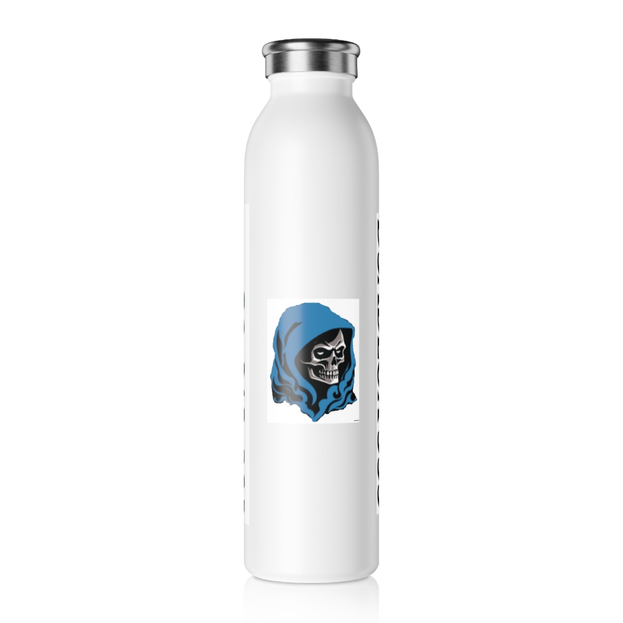 Slim Water Bottle — '...TO DIE FOR' Grim Reaper Design Stainless Steel Bottle