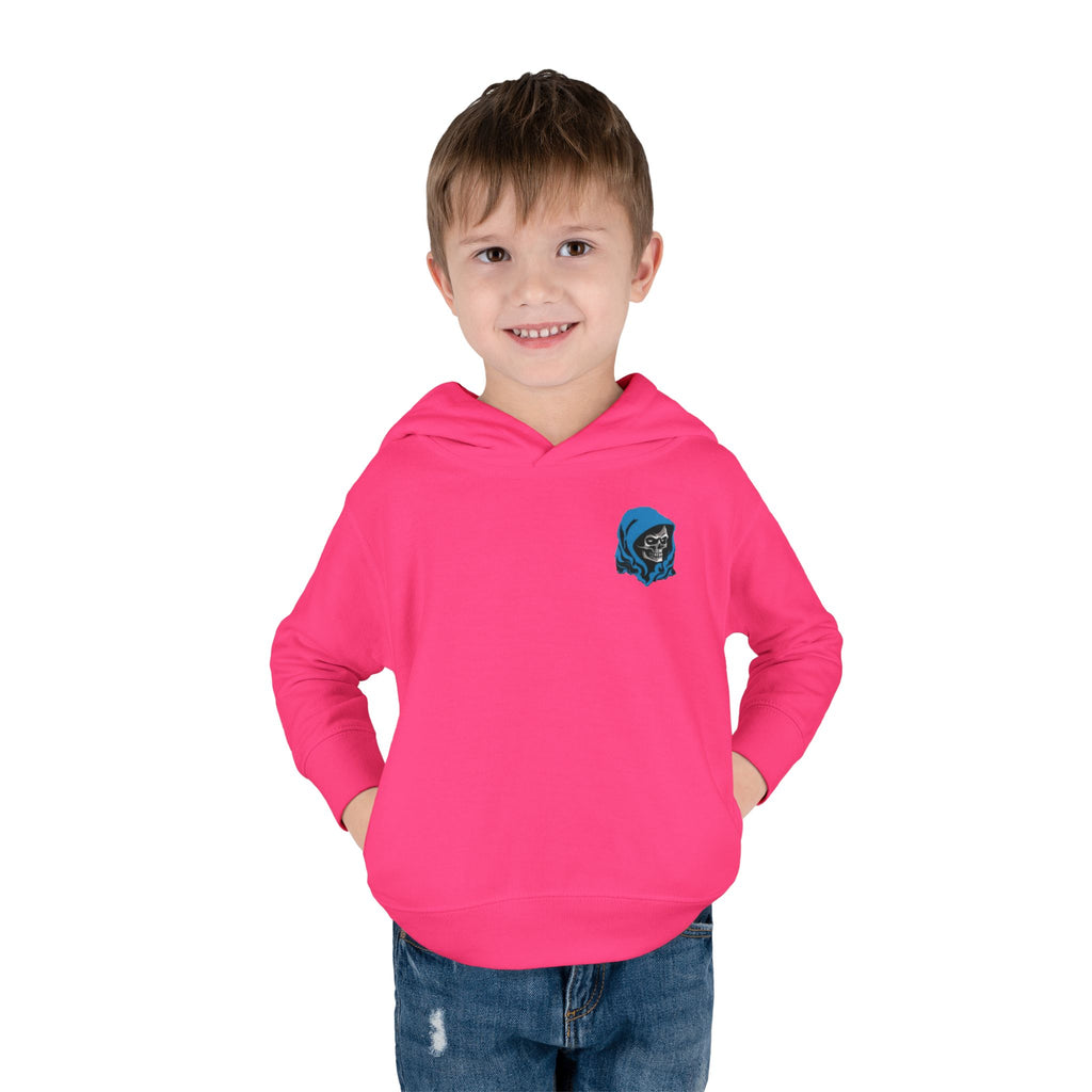 Toddler Hoodie with Blue Hooded Skull Graphic — Cute Edgy Kids Pullover