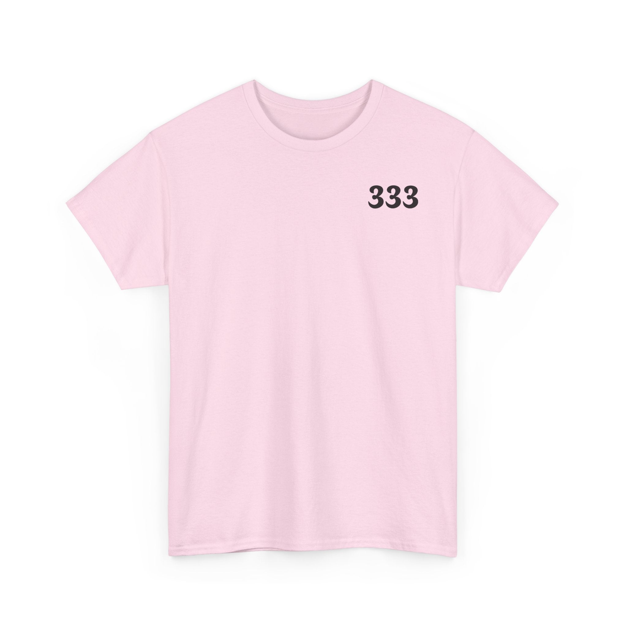 T-Shirt — Minimal '333' Chest Print Tee, Clean Everyday Streetwear