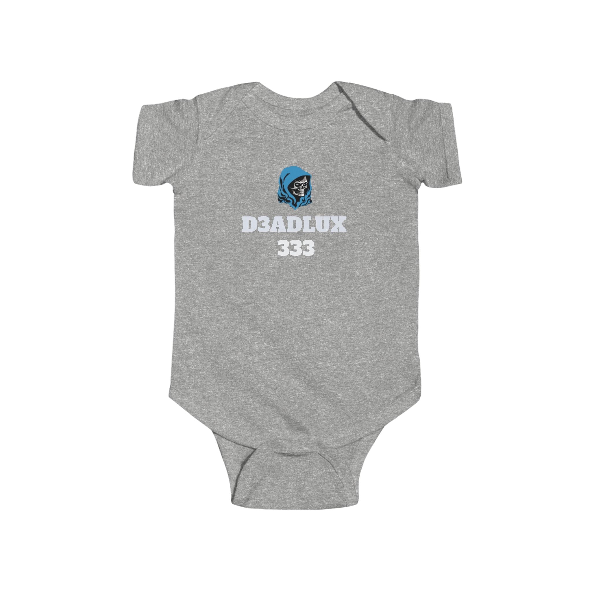 Infant Bodysuit with 'D3BDLUX 333' Gamer Logo — Baby Onesie