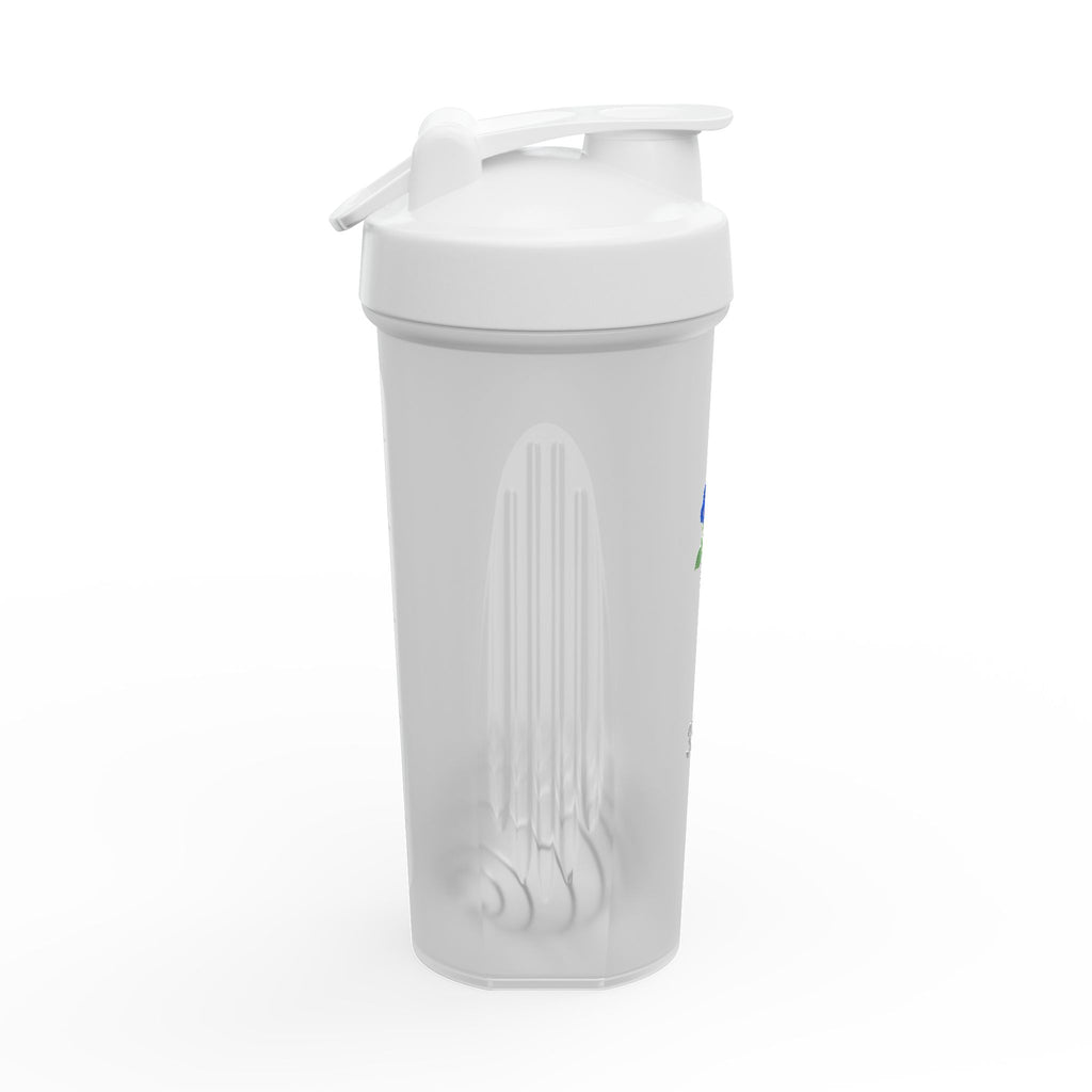 Protein Shaker - Minimal Blue Rose Design with 333 Accent