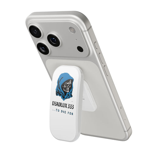 Clickit Phone Stand — Grim Reaper Skull Design "D3ADLUX 333 ...To Die For"