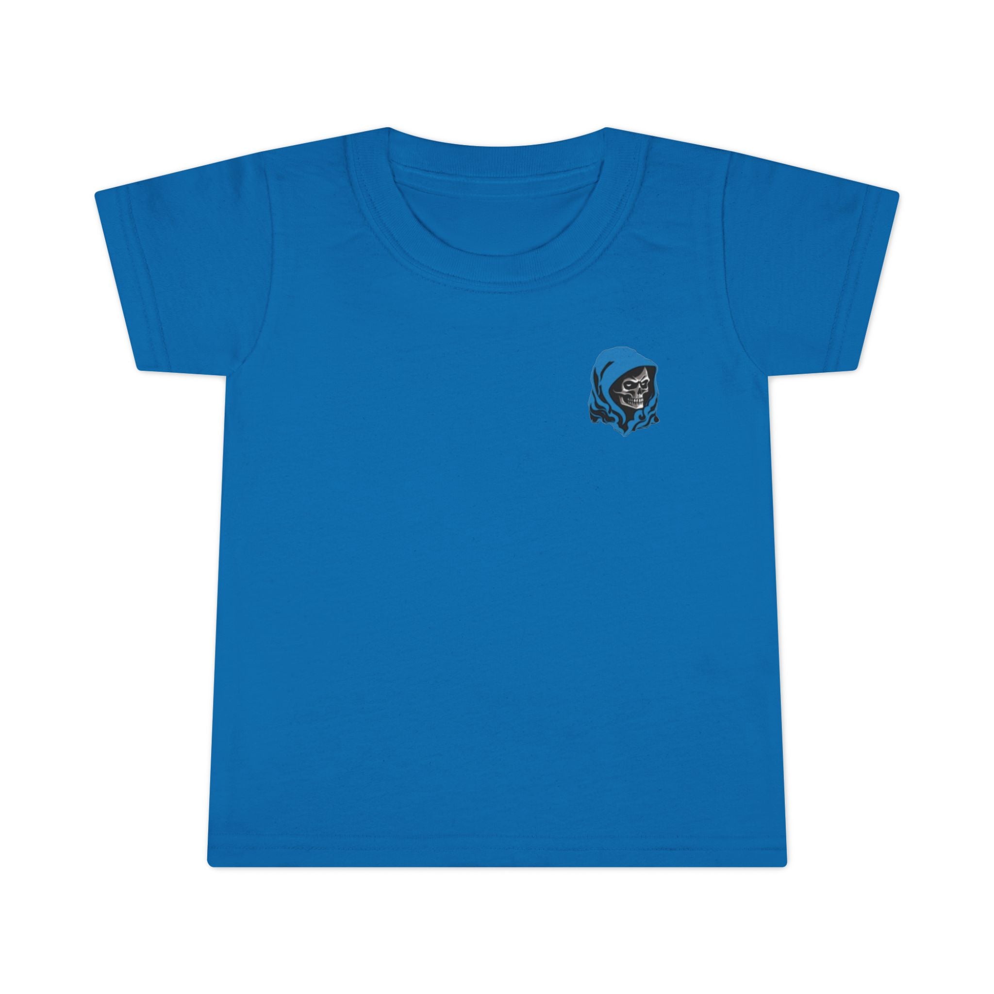 Toddler T-Shirt — Blue Hooded Skull Graphic Cute Punk Tee