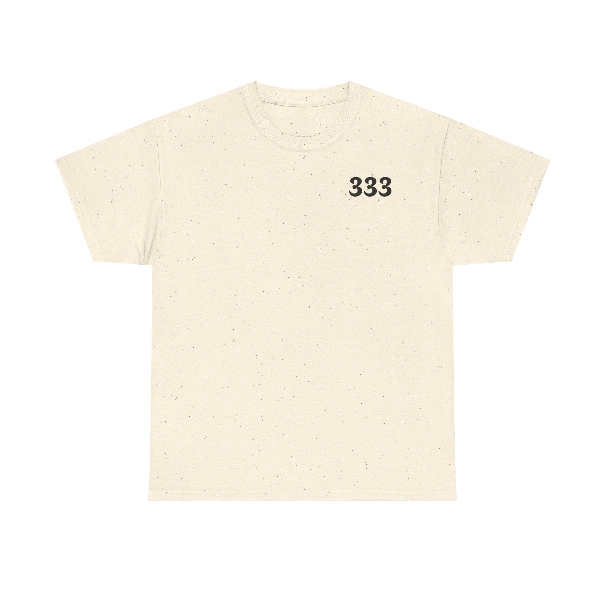 T-Shirt — Minimal '333' Chest Print Tee, Clean Everyday Streetwear