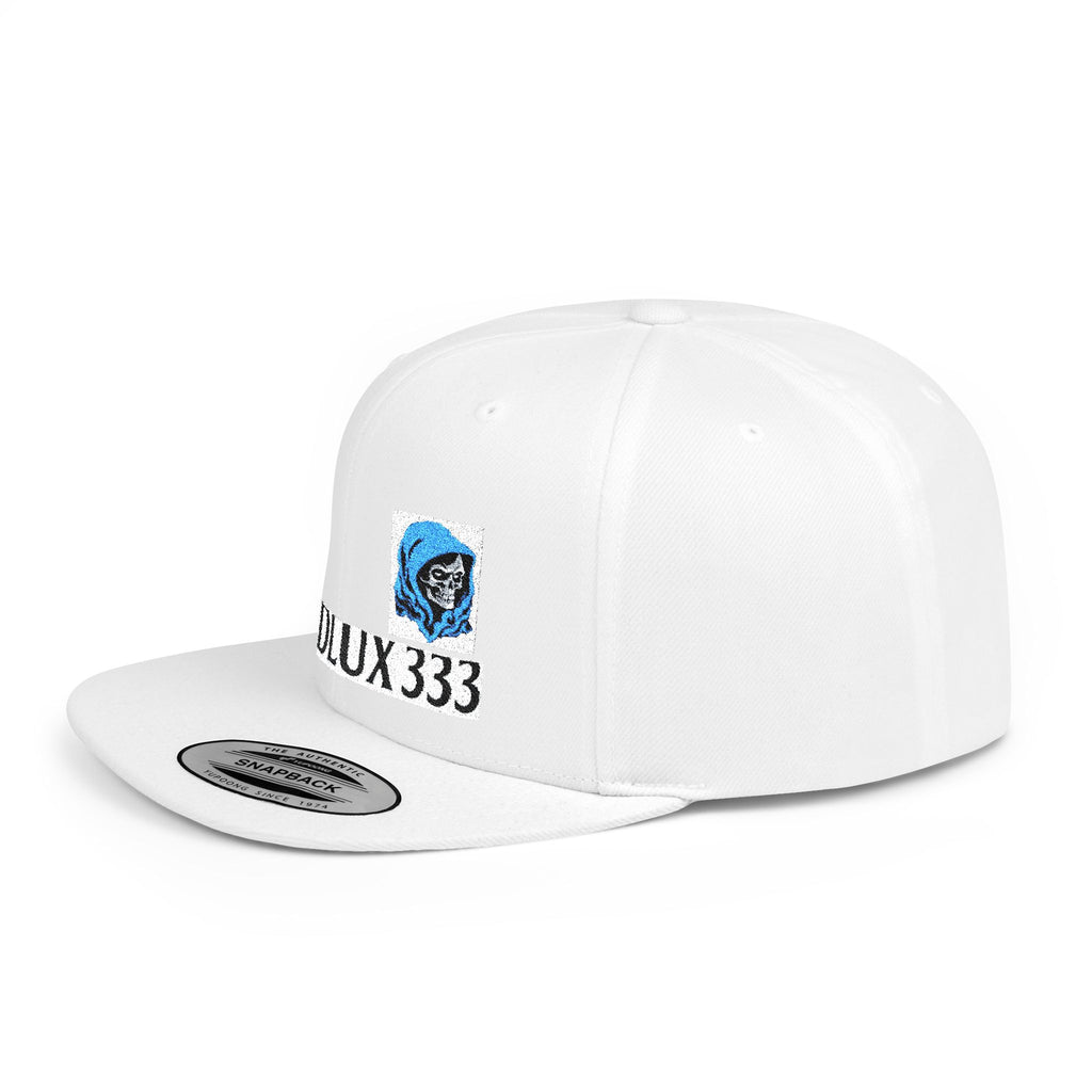 Snapback Hat — D3ADLUX 333 Skull Logo Flat Bill Cap
