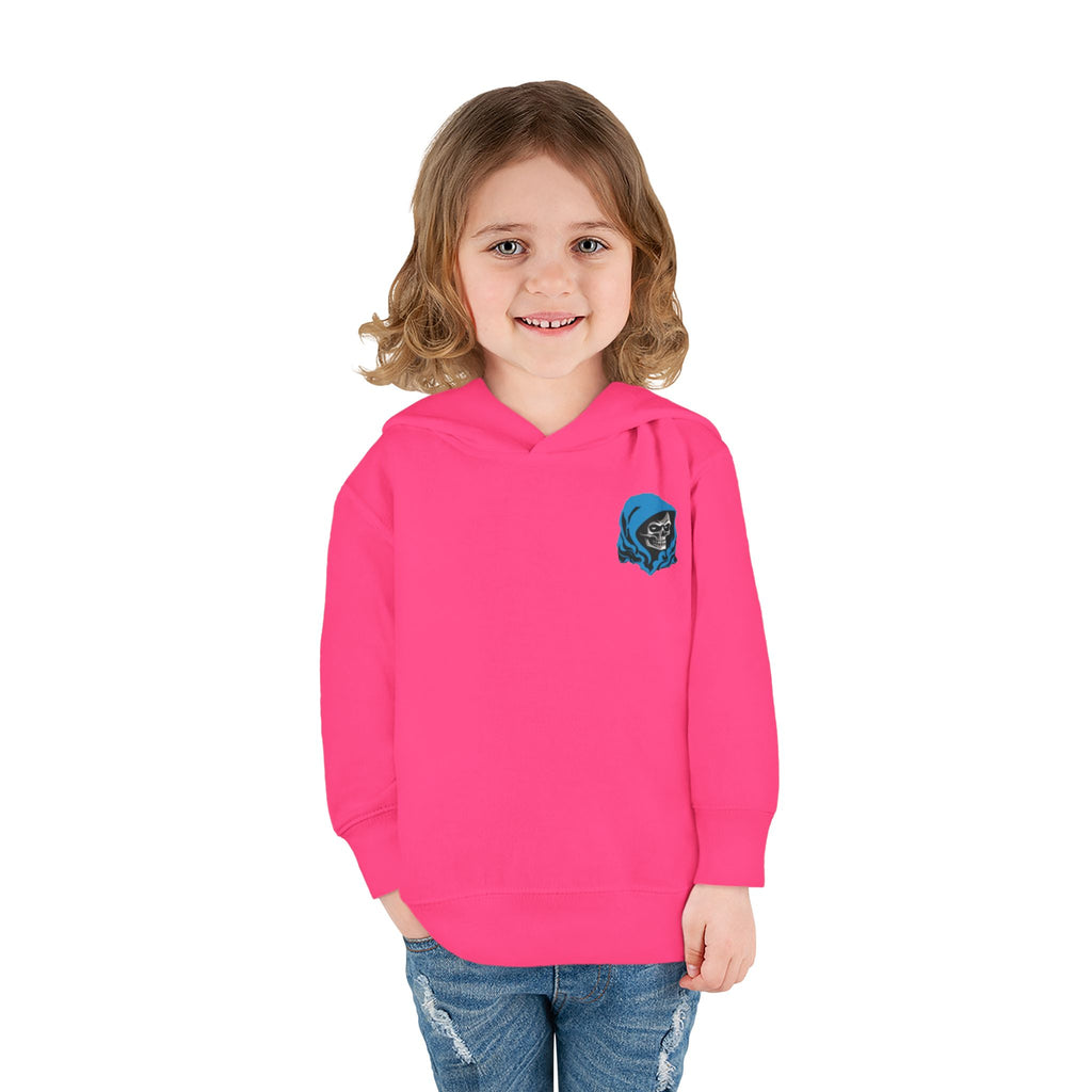 Toddler Hoodie with Blue Hooded Skull Graphic — Cute Edgy Kids Pullover