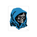 Reaper Skull Sticker — Blue Hood Grim Reaper Kiss-Cut Decal for Laptops & Gear