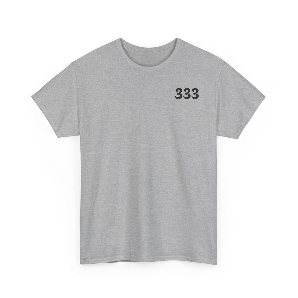 T-Shirt — Minimal '333' Chest Print Tee, Clean Everyday Streetwear