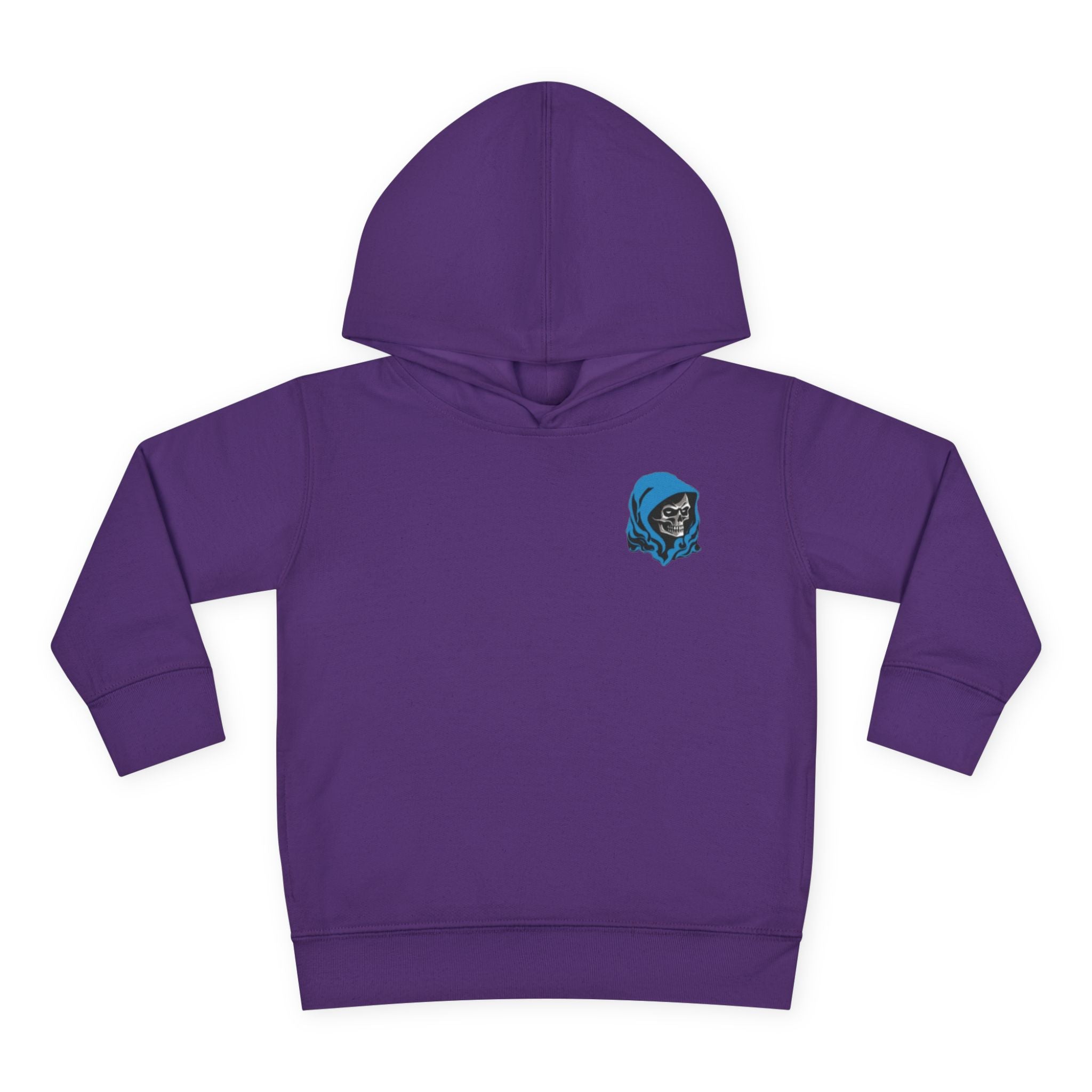Toddler Hoodie with Blue Hooded Skull Graphic — Cute Edgy Kids Pullover