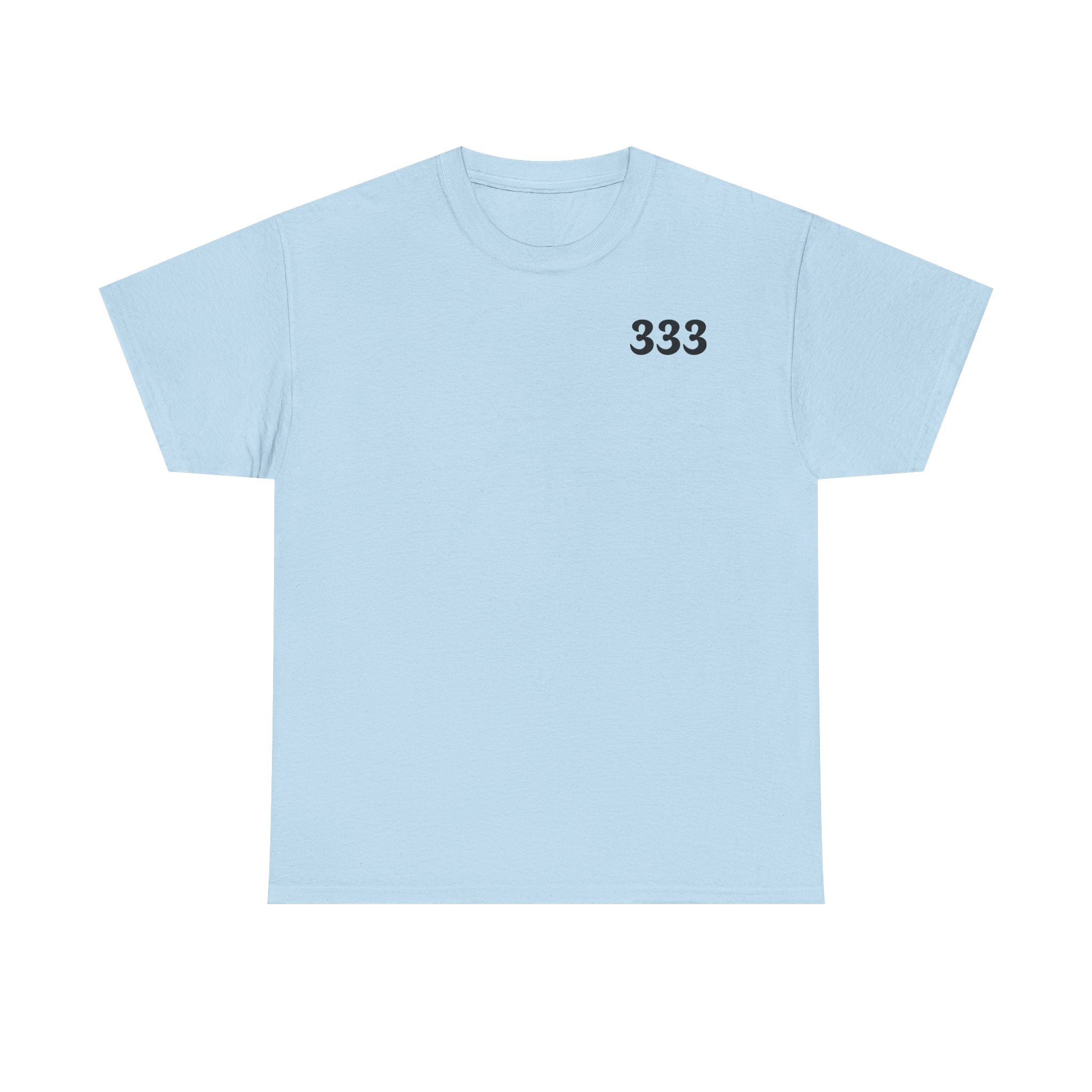 T-Shirt — Minimal '333' Chest Print Tee, Clean Everyday Streetwear