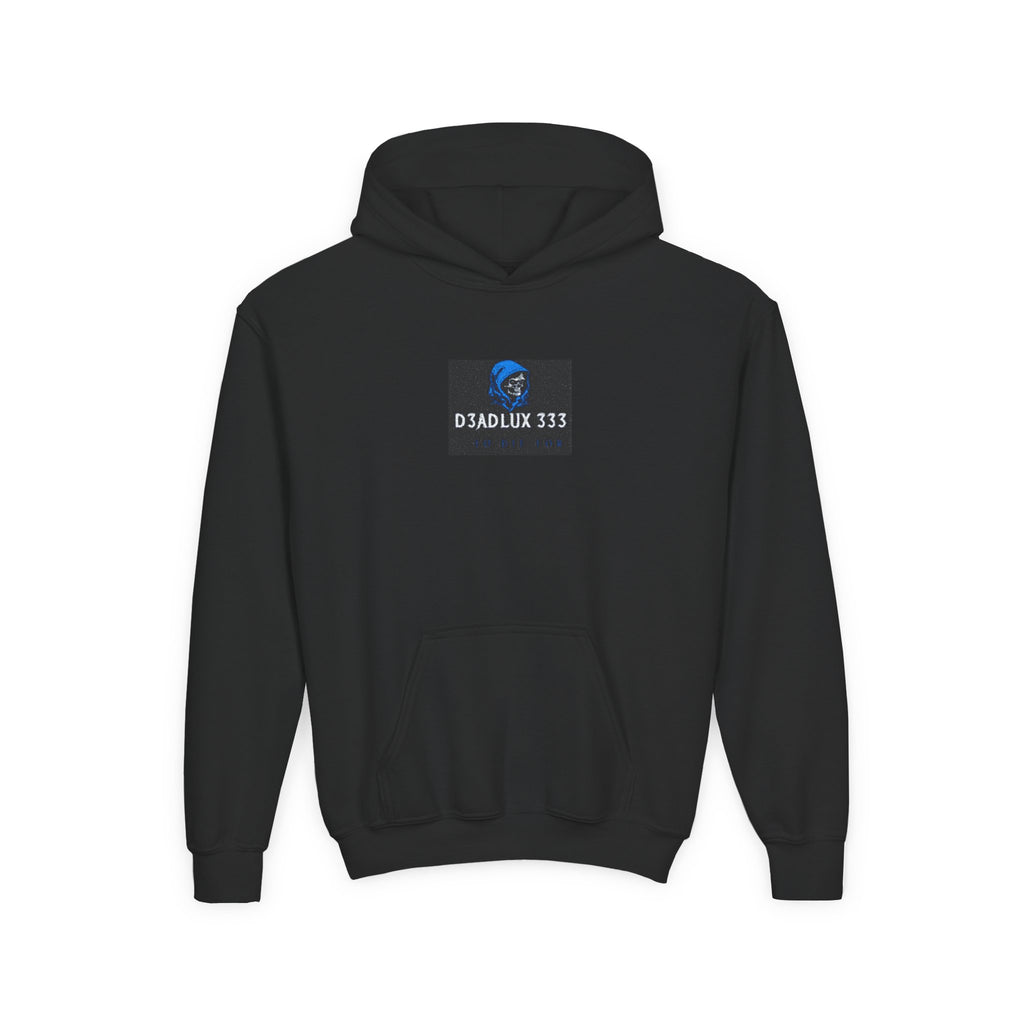 Youth Hoodie — 'DBADLUX 333' Blue Globe Logo Pullover