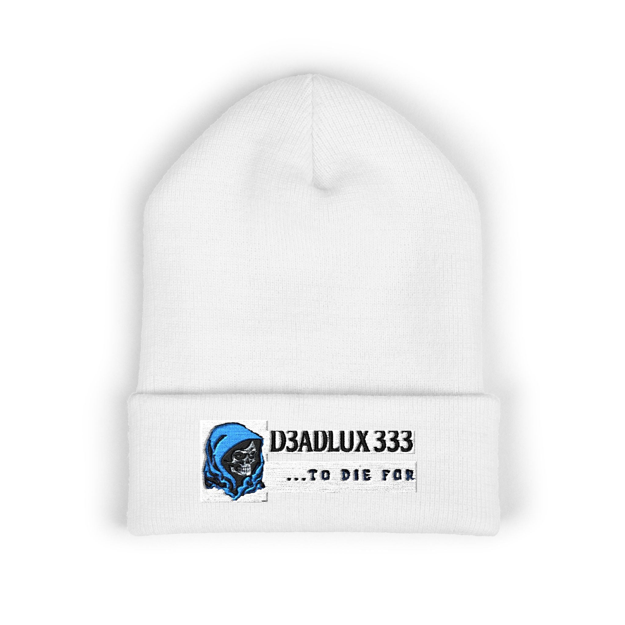Embroidered 'DEADLUX 333 ...TO DIE FOR' Classic Cuffed Beanie