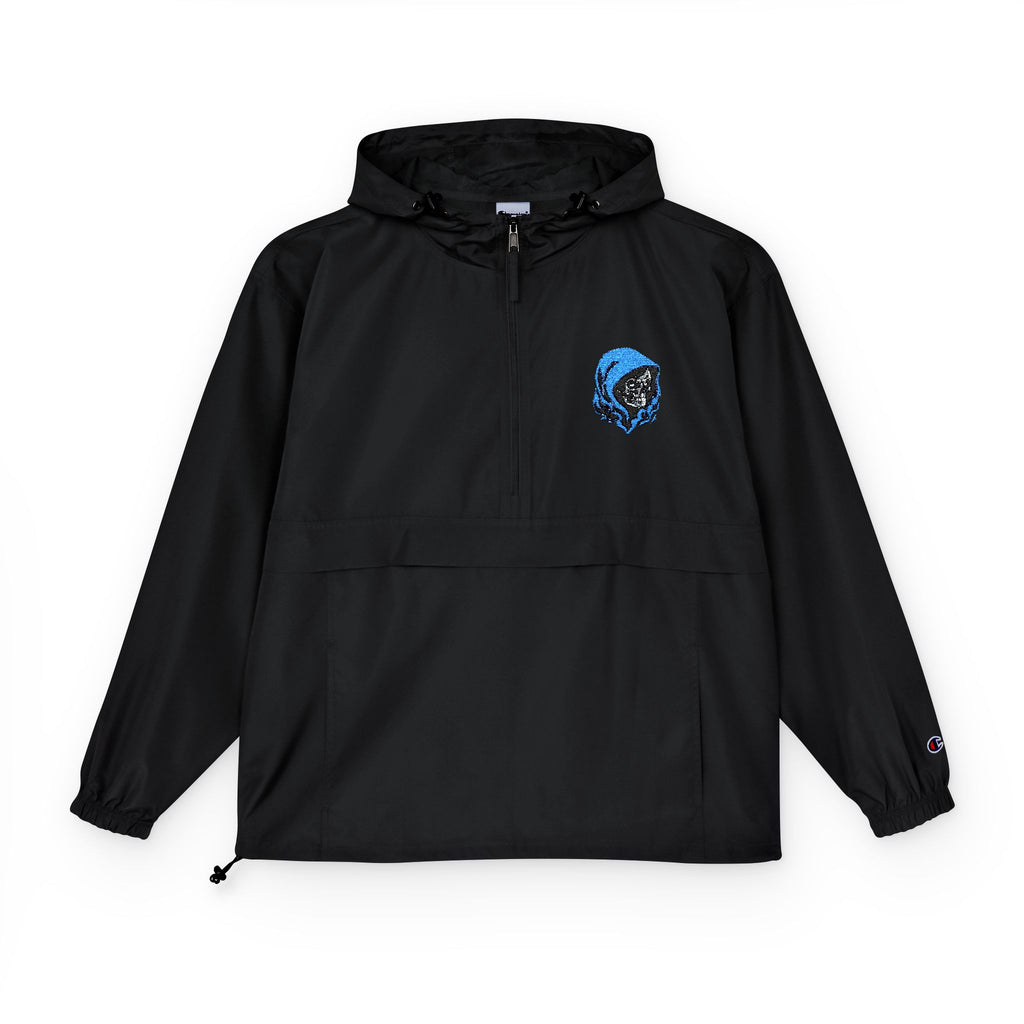 Packable Anorak Windbreaker — Blue D3ADLUX Skull