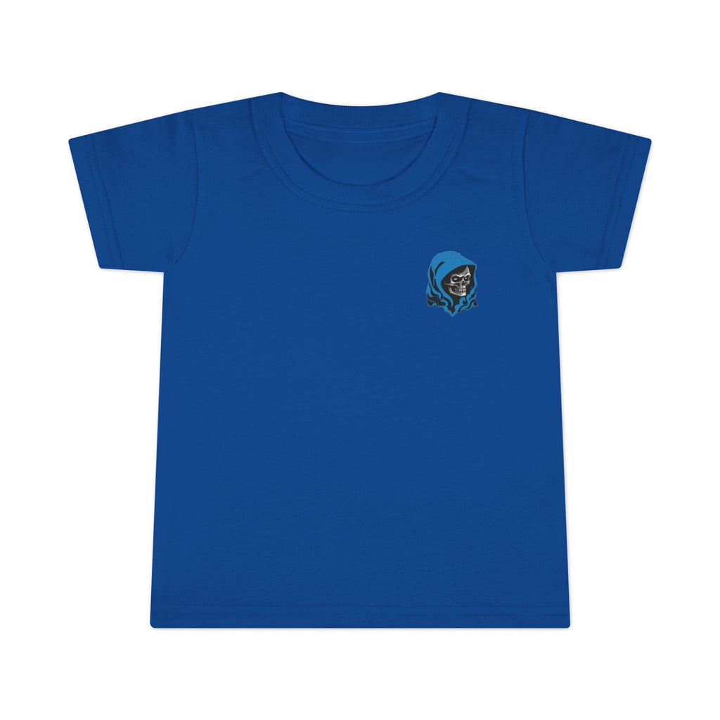 Toddler T-Shirt — Blue Hooded Skull Graphic Cute Punk Tee