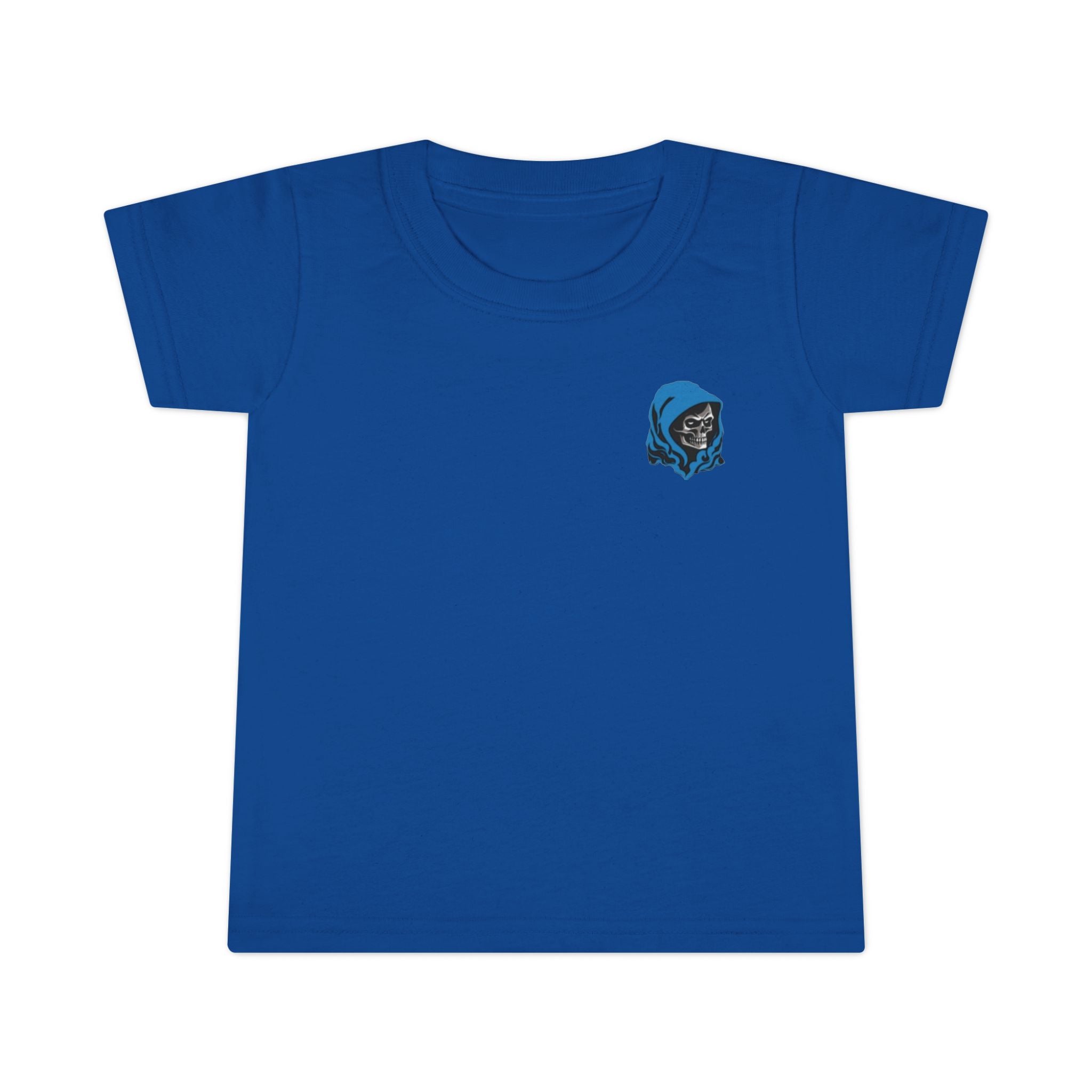Toddler T-Shirt — Blue Hooded Skull Graphic Cute Punk Tee