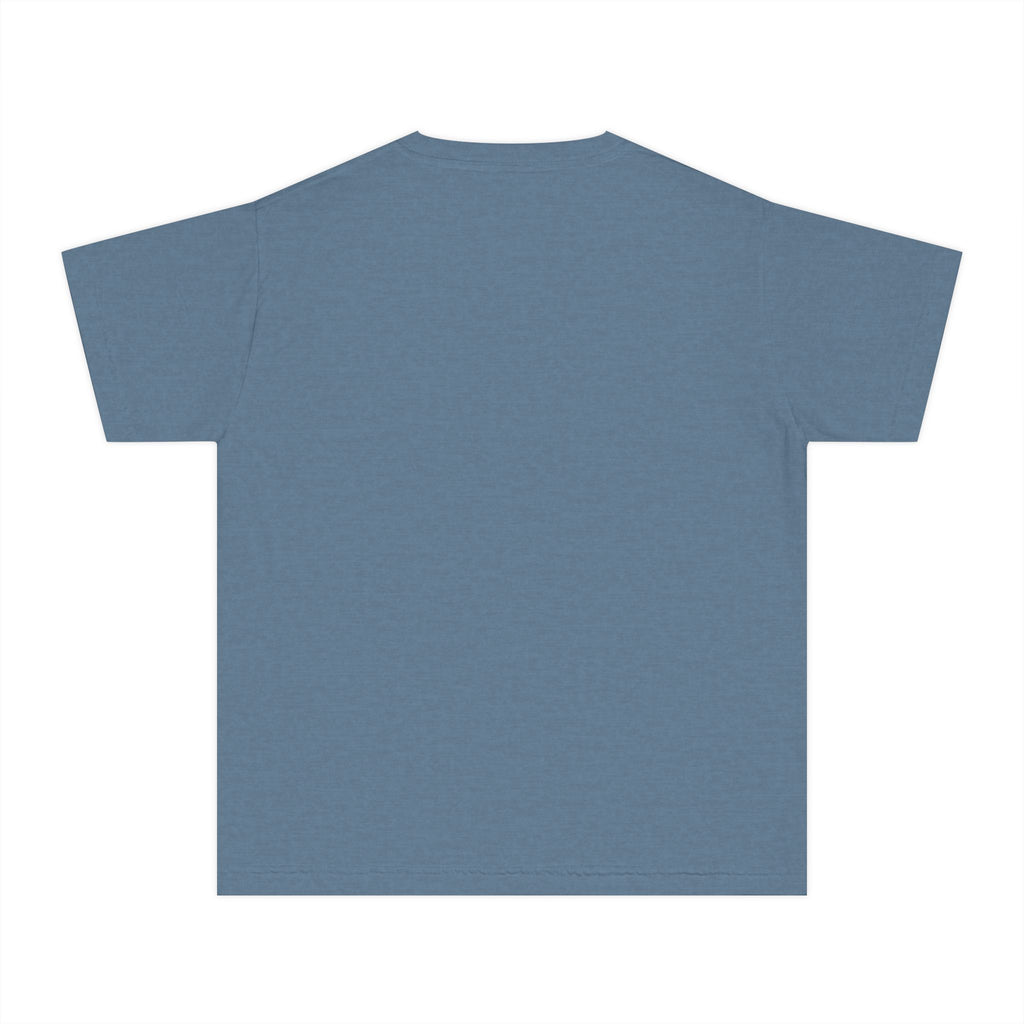 Youth Tee — Blue Skull Crest with “333” Graphic