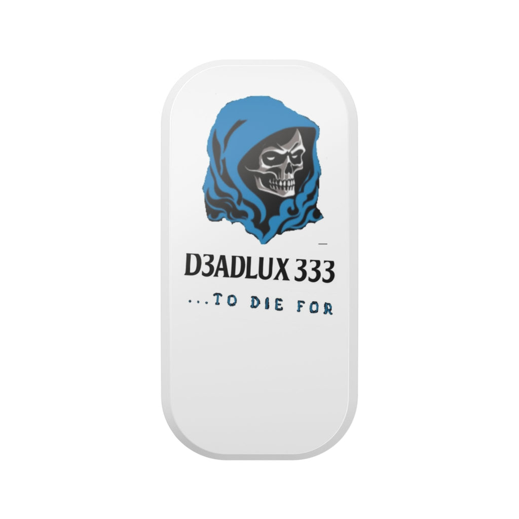 Clickit Phone Stand — Grim Reaper Skull Design "D3ADLUX 333 ...To Die For"