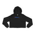 Cropped Hoodie — Minimal Blue 'DEADLUX' Logo Women's Hooded Sweatshirt