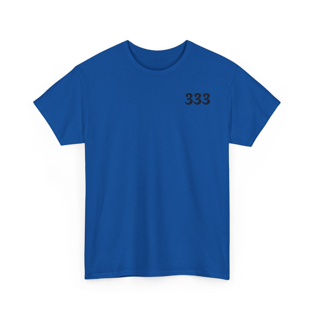 T-Shirt — Minimal '333' Chest Print Tee, Clean Everyday Streetwear