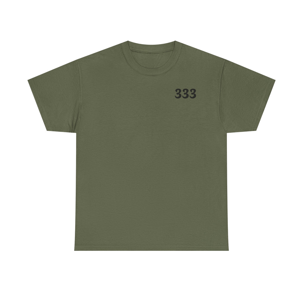 T-Shirt — Minimal '333' Chest Print Tee, Clean Everyday Streetwear