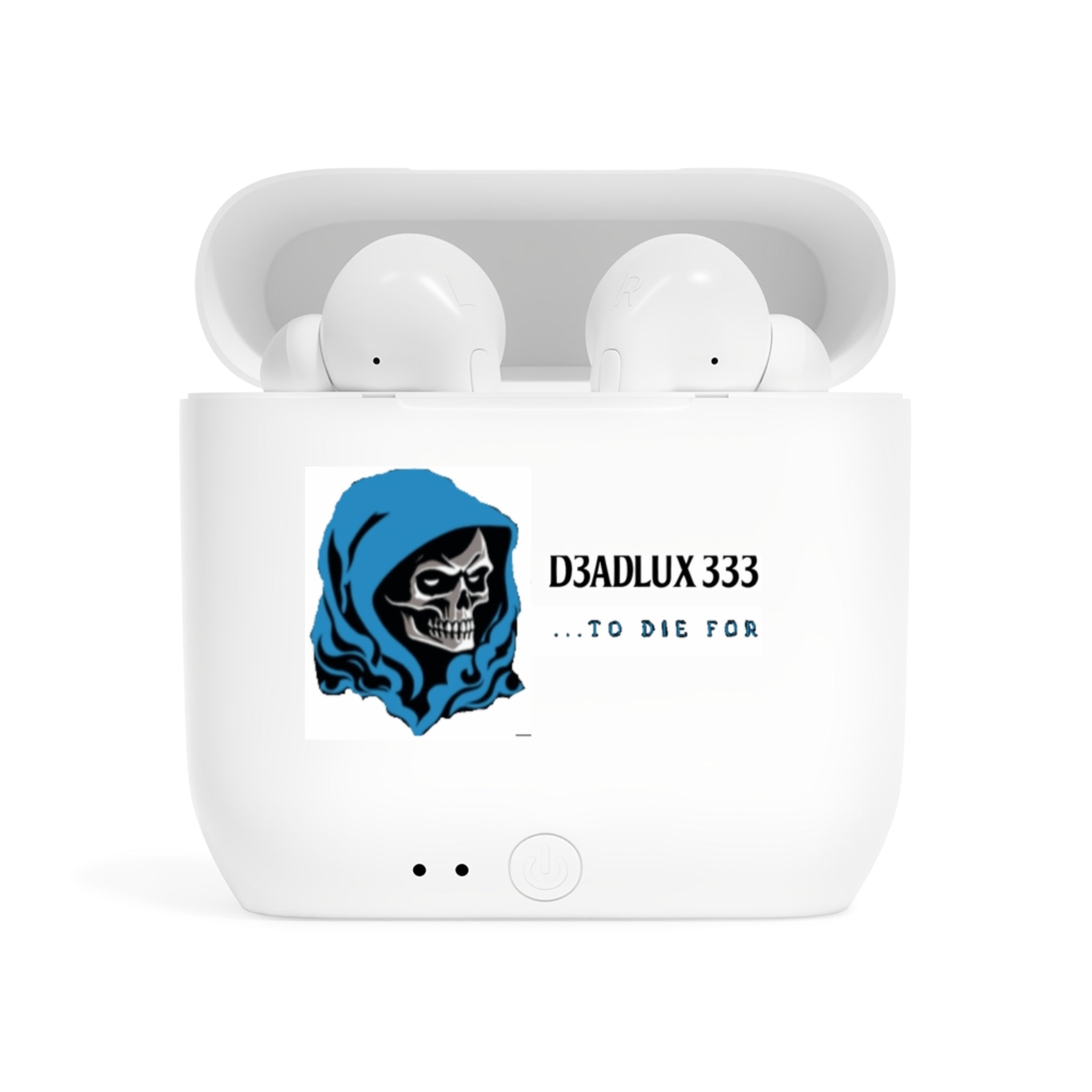 Earbuds — Blue Hooded Skull Wireless Earbud Charging Case