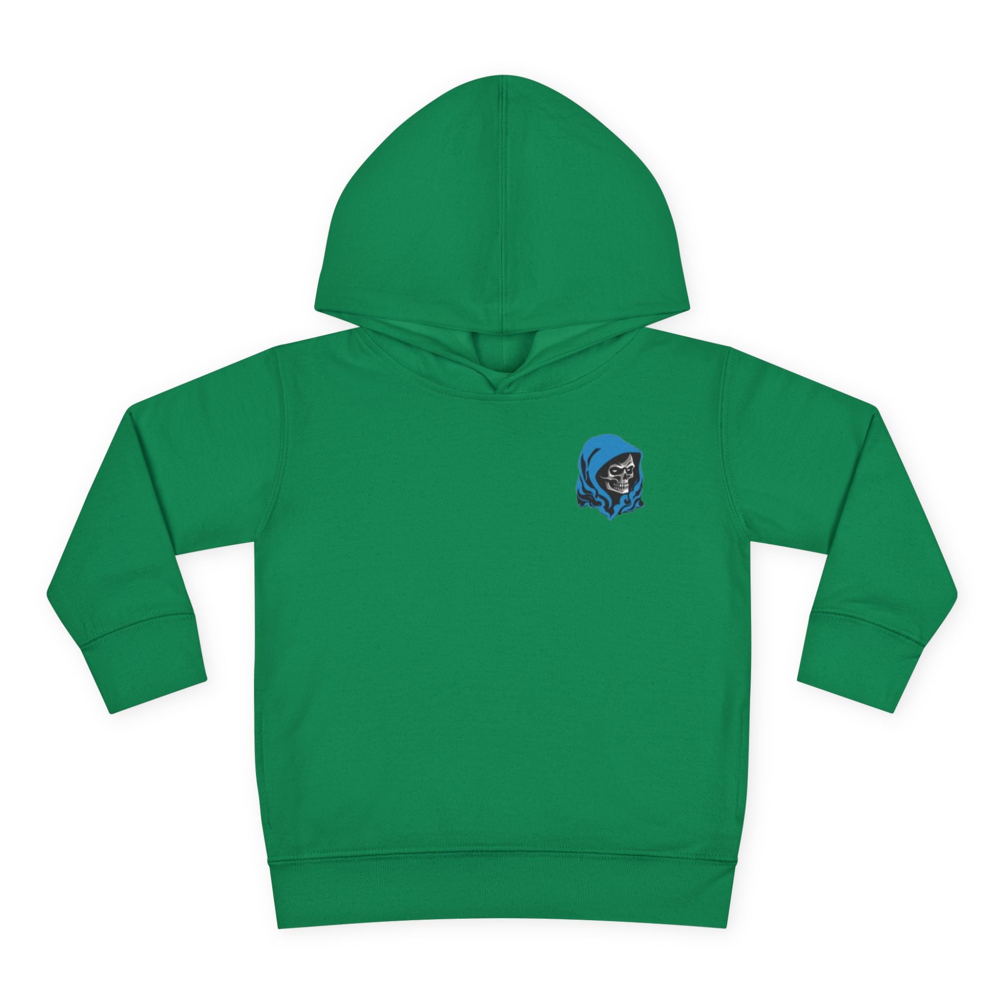 Toddler Hoodie with Blue Hooded Skull Graphic — Cute Edgy Kids Pullover