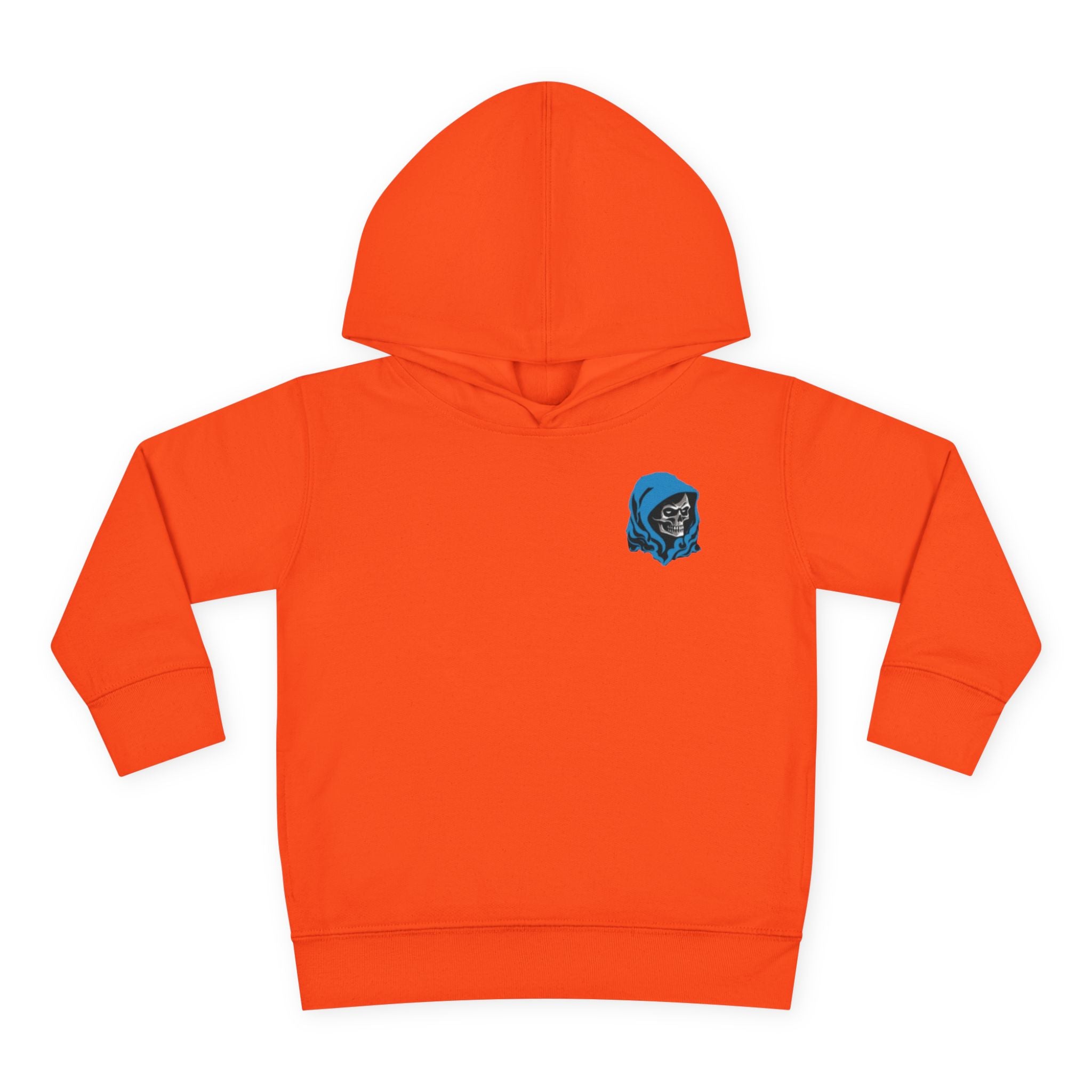 Toddler Hoodie with Blue Hooded Skull Graphic — Cute Edgy Kids Pullover