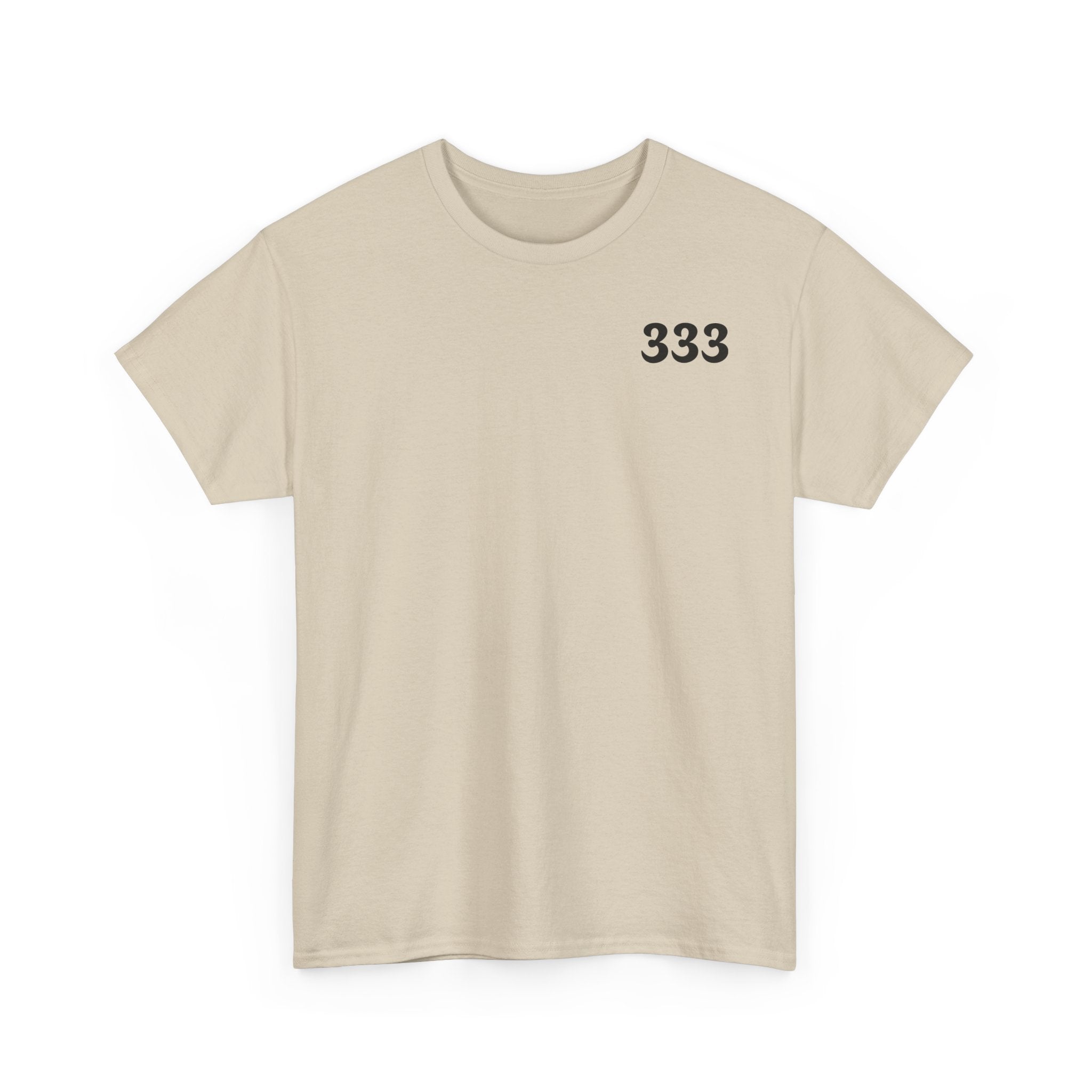 T-Shirt — Minimal '333' Chest Print Tee, Clean Everyday Streetwear