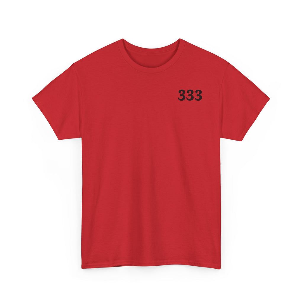 T-Shirt — Minimal '333' Chest Print Tee, Clean Everyday Streetwear