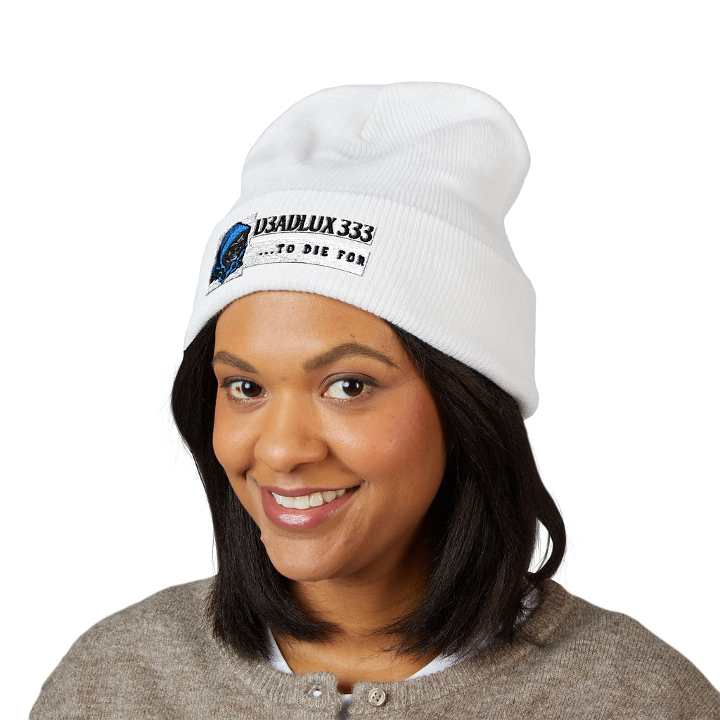 Embroidered 'DEADLUX 333 ...TO DIE FOR' Classic Cuffed Beanie