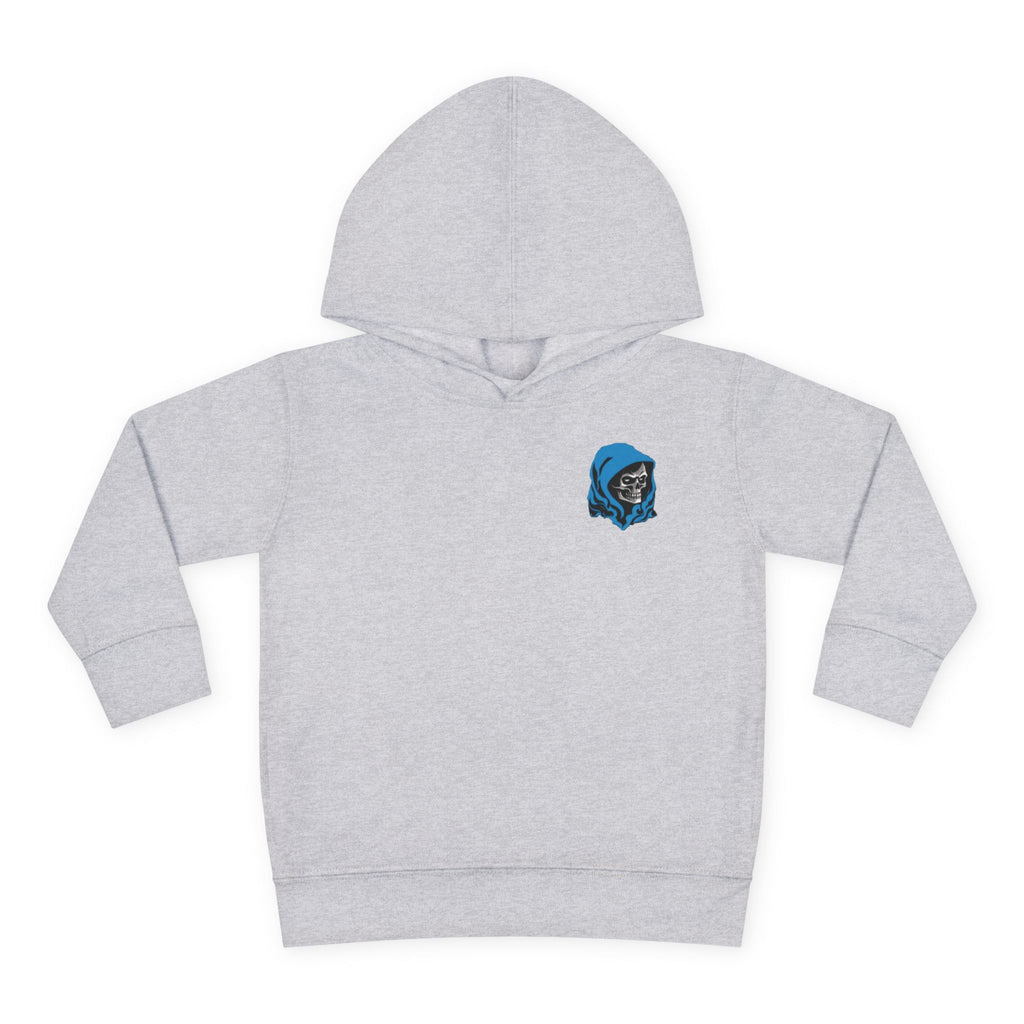 Toddler Hoodie with Blue Hooded Skull Graphic — Cute Edgy Kids Pullover