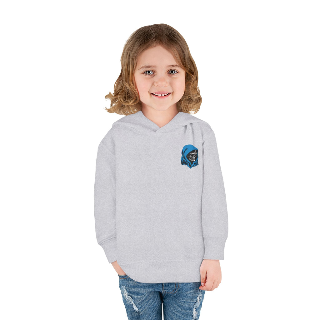 Toddler Hoodie with Blue Hooded Skull Graphic — Cute Edgy Kids Pullover